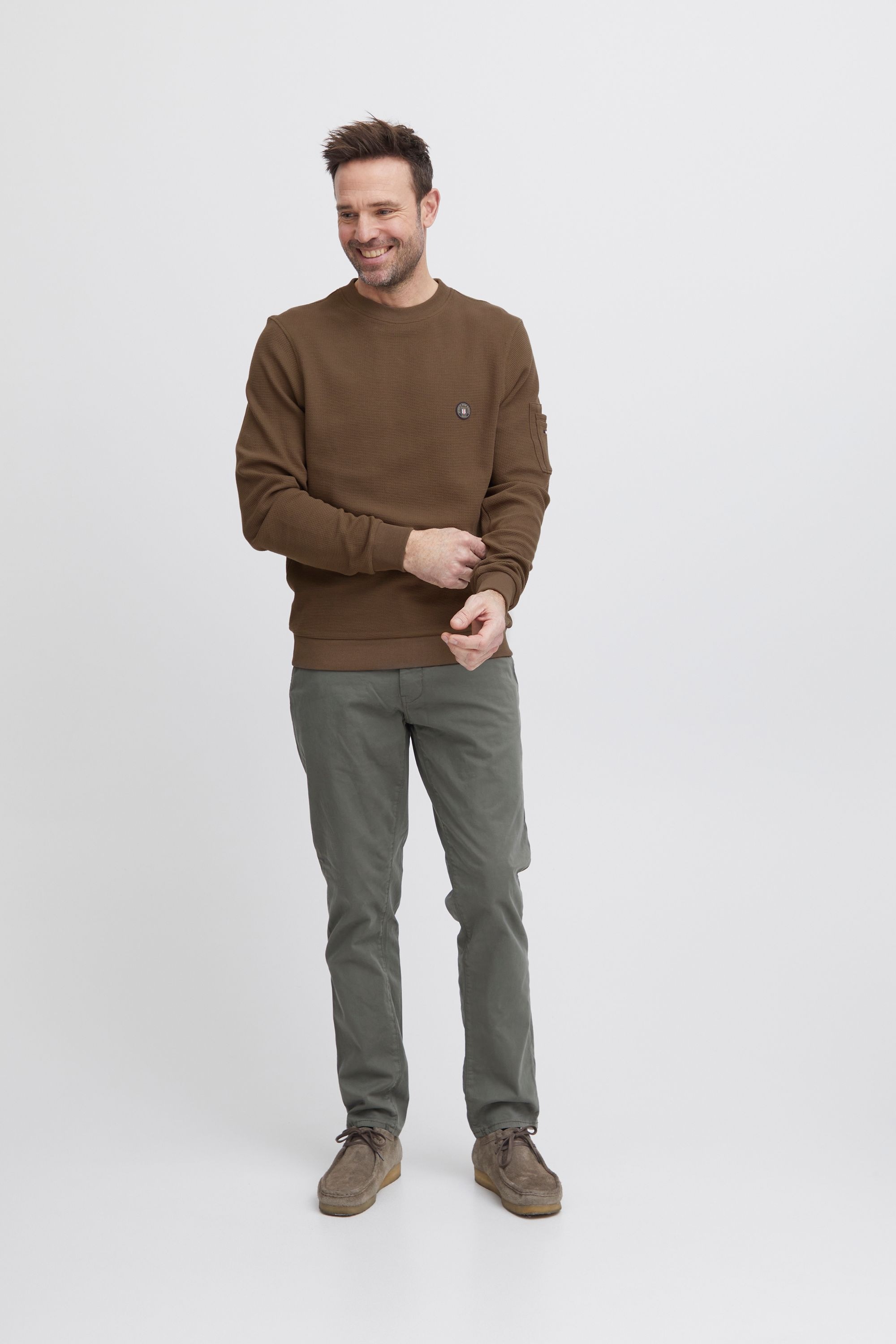 FQ1924 Rundhalspullover »Rundhalspullover FQWILLIAM structure crewneck sweatshirt«
