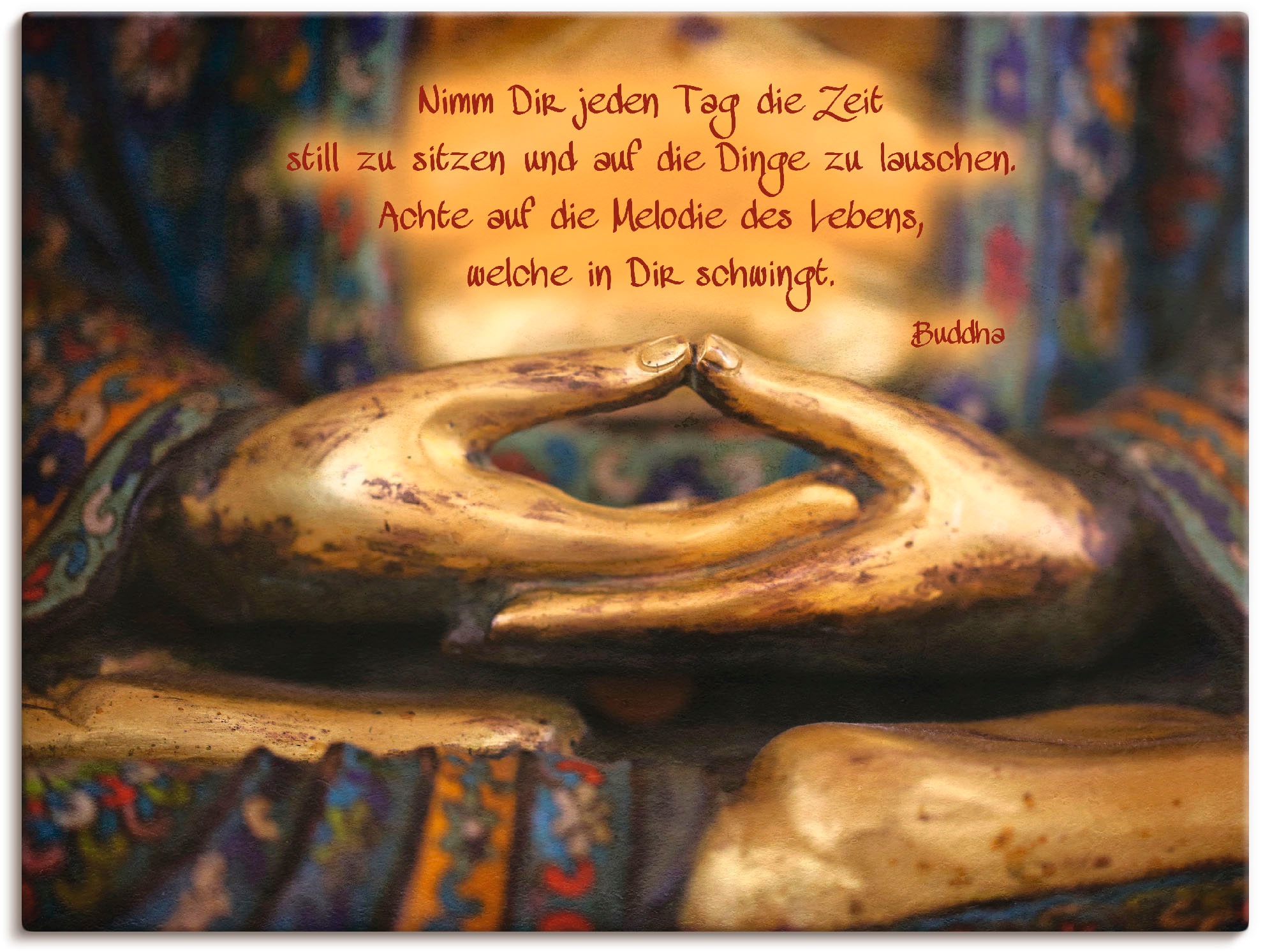 Artland Wandbild »Weisheit«, Religion, (1 St.), in vielen Größen & Produktarten -Leinwandbild, Poster, Wandaufkleber / Wandtattoo auch für Badezimmer geeignet