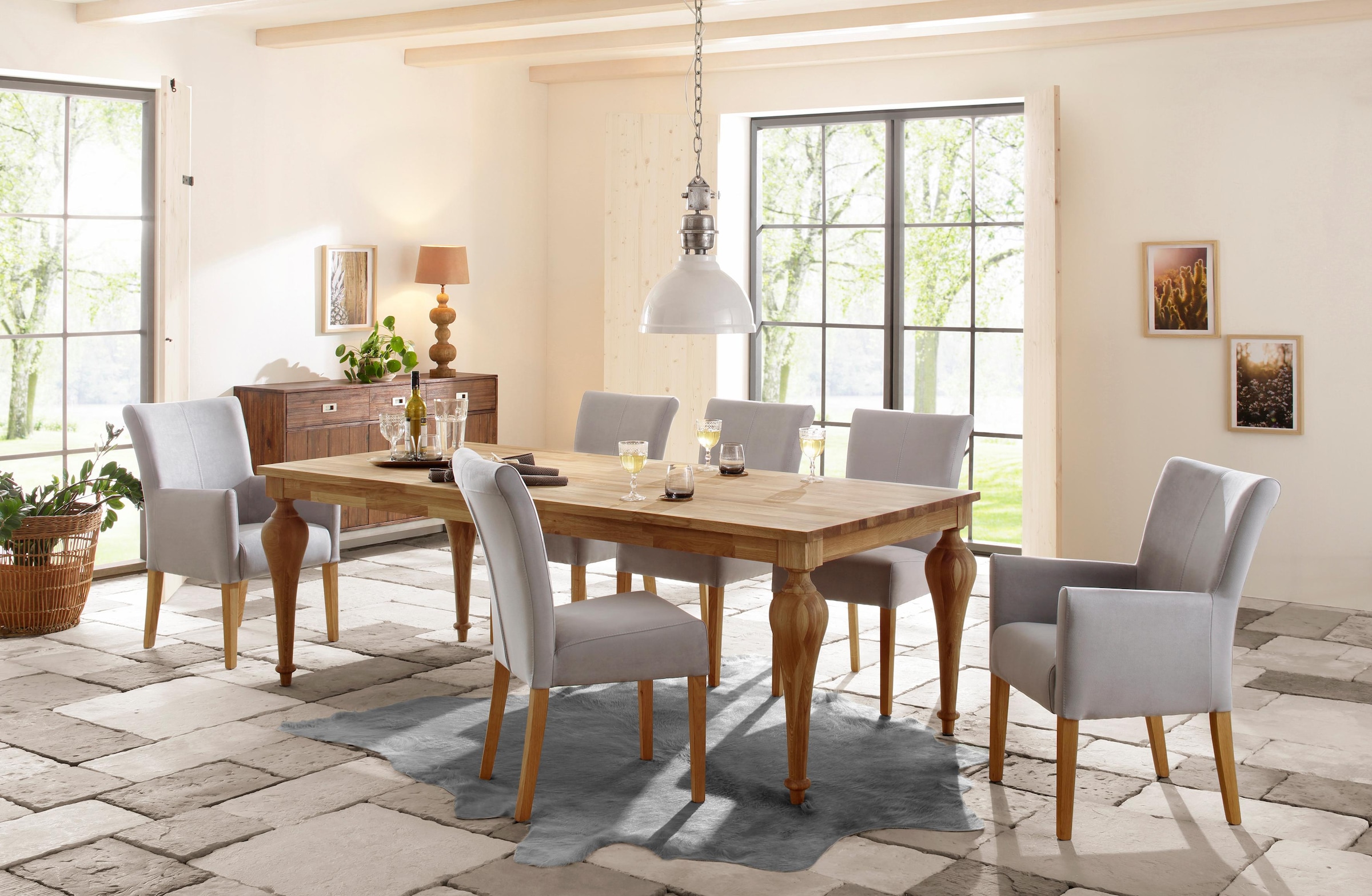 Home affaire Armlehnstuhl »King BESTSELLER!«, Luxus-Microfaser, Esszimmerstuhl mit bequemer Polsterung, Esszimmersessel mit Armlehnen