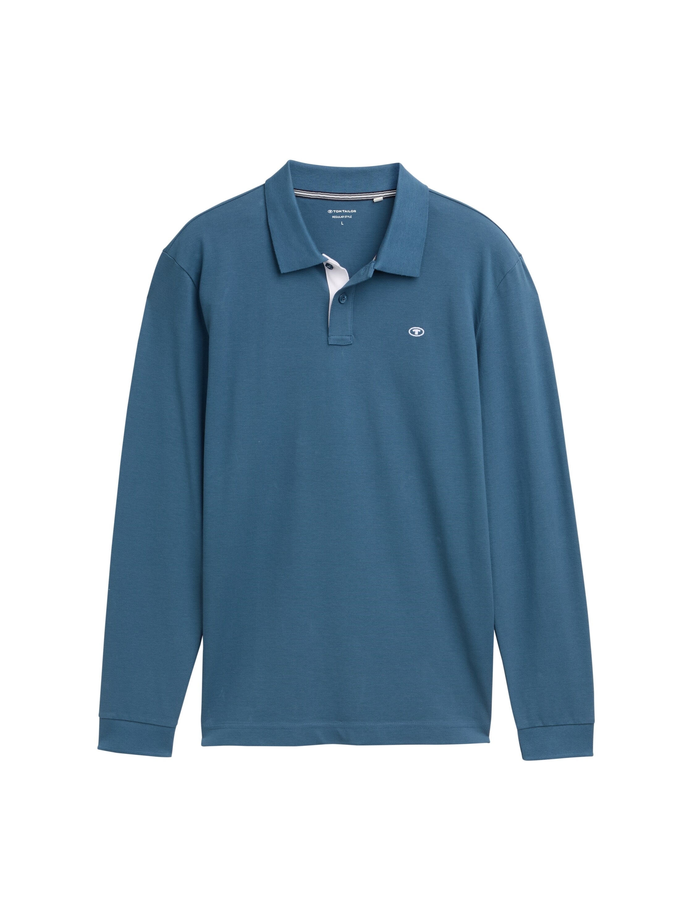TOM TAILOR Langarm-Poloshirt, mit Logo-Stickerei