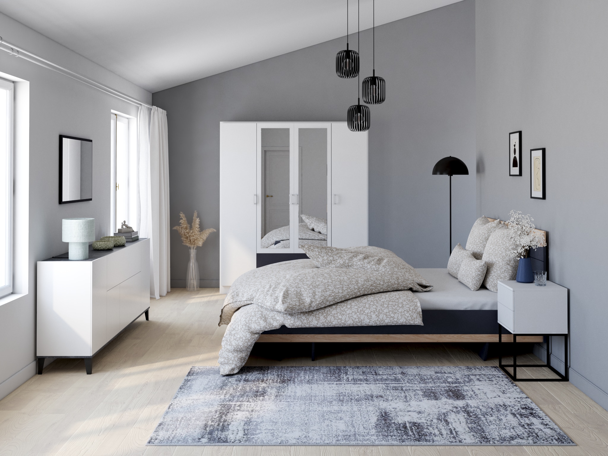 LeGer Home by Lena Gercke Tischleuchte »Debora« E27 1 Stk. Teddy-Stoff, Höhe 30 cm, Ø 23 cm, E27