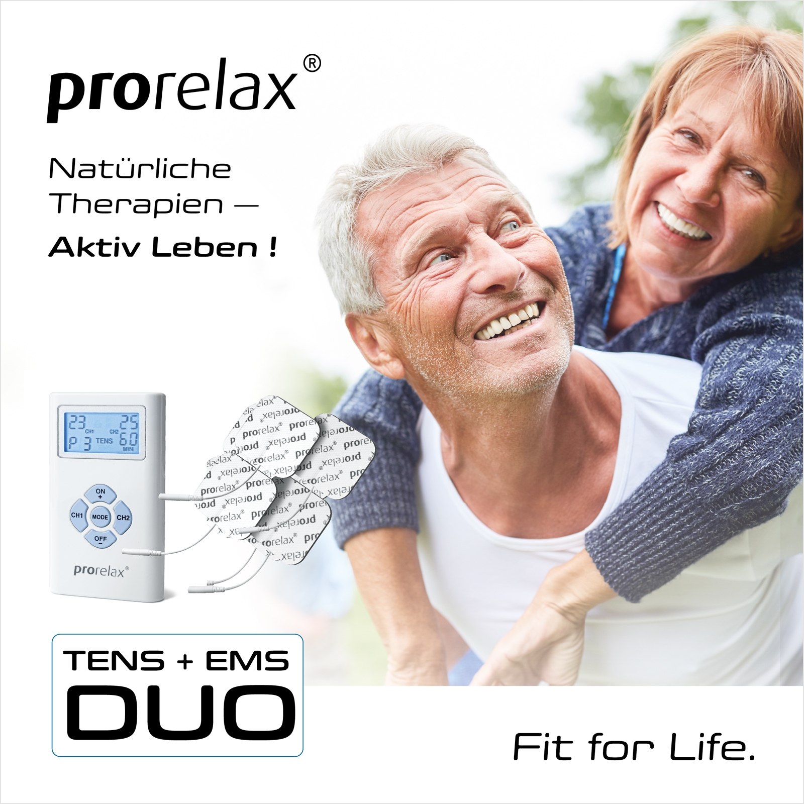 prorelax TENS-EMS-Gerät »39263 Duo«, Cliphalter, Aufbewahrungstasche