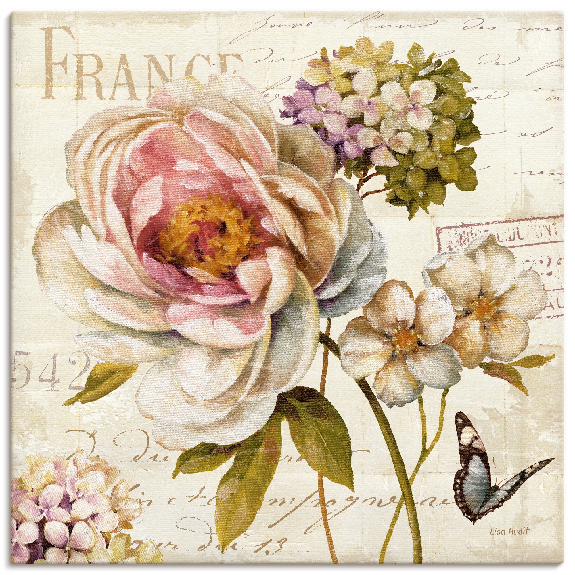 Artland Wandbild »Blumen III«, Blumen, (1 St.), in vielen Größen & Produktarten -Leinwandbild, Poster, Wandaufkleber / Wandtattoo auch für Badezimmer geeignet