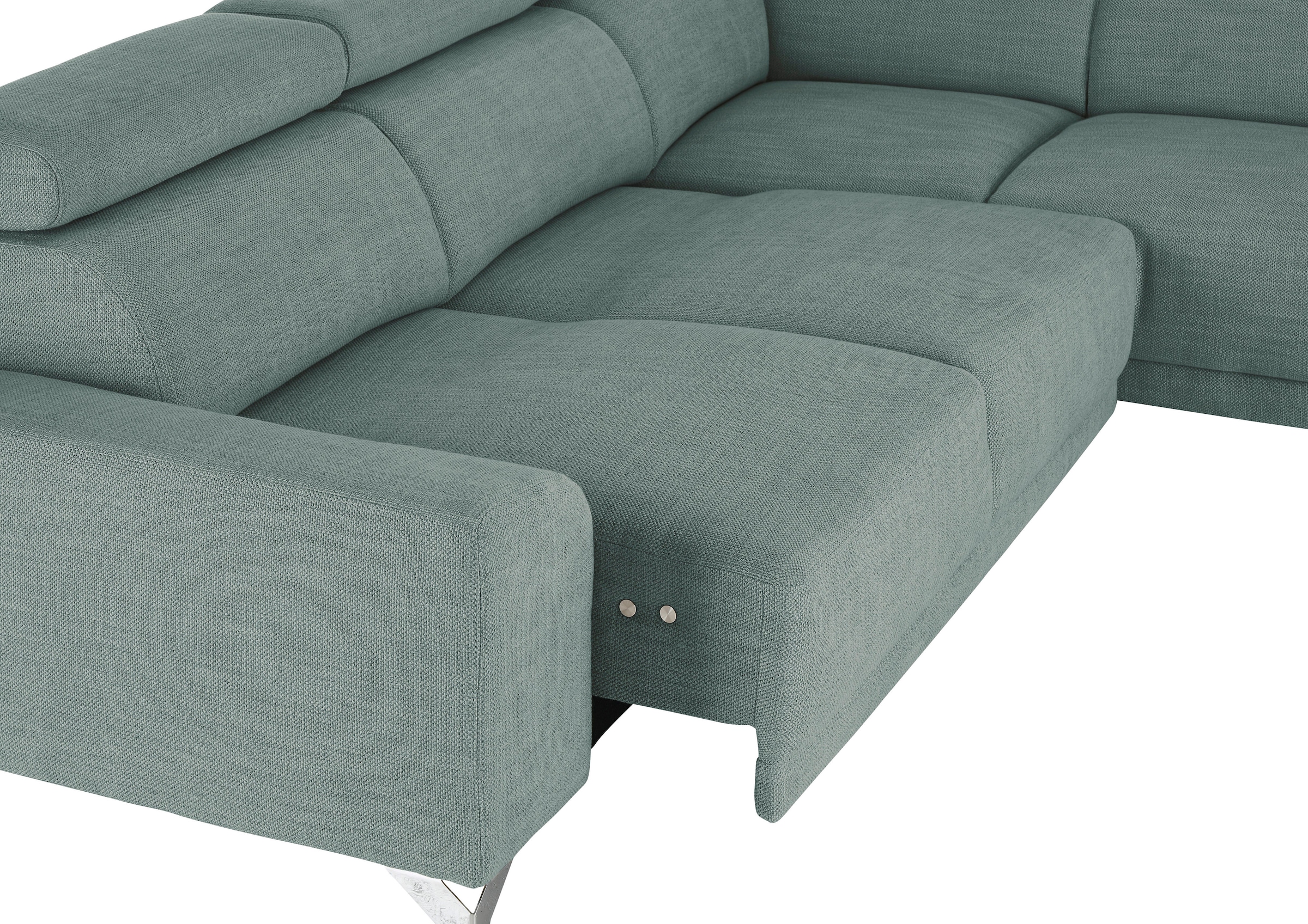 3C Candy Ecksofa »Greve Sofa immer mit manuelle Kopfteilverstellungen, modern, elegant«, wahlweise motorischer Sitzvorzug, bequem und zeitlos, L-Form