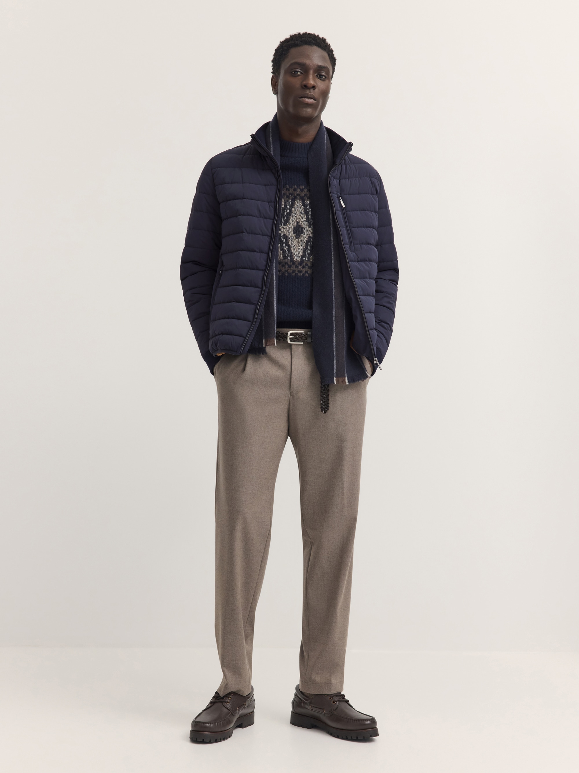 bugatti Blouson »Regular Fit« ohne Kapuze Regular Fit Stretch Steppoptik Stehkragen