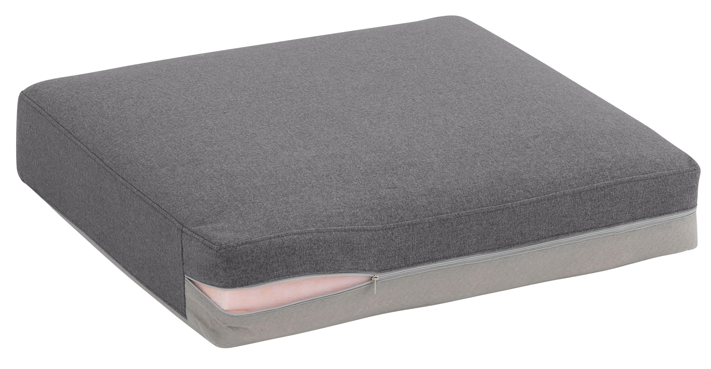 Home affaire Ecksofa »MARSEILLE 278/278 cm, L-Form, Webstoff, Flachgewebe, Filzoptik«, gleichschenklig, Massivholzbeine, Landhausstil, Wellenunterfederung