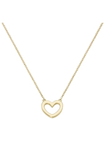 Goldkette »Collier mit einem kleinen Herz, durchbrochen, Gold 375«