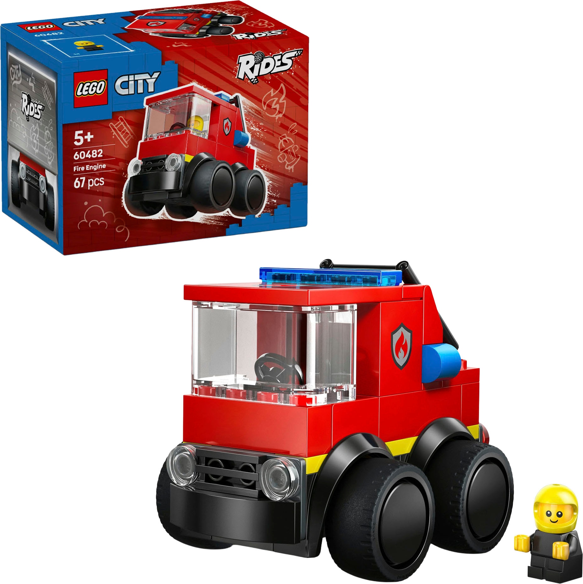 LEGO® Konstruktionsspielsteine »Coole Flitzer – Löschauto (60482), LEGO City« Made in Europe