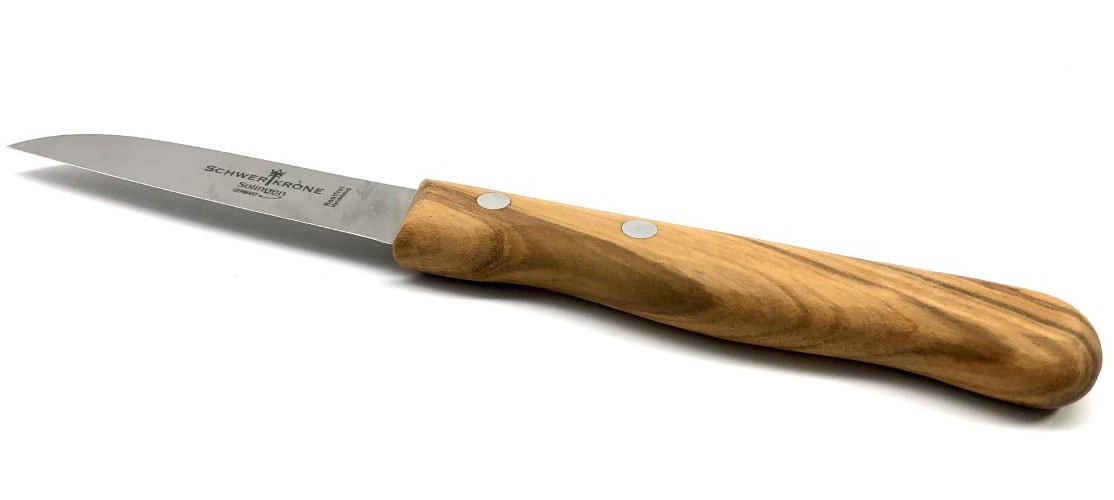 Olivenholz-erleben Gemüsemesser »mit gerader Edelstahl-Klinge und Olivenholzgriff«, (1 tlg.), rostfreie Edelstahlklinge Länge 13 cm, Olivenholzgriff