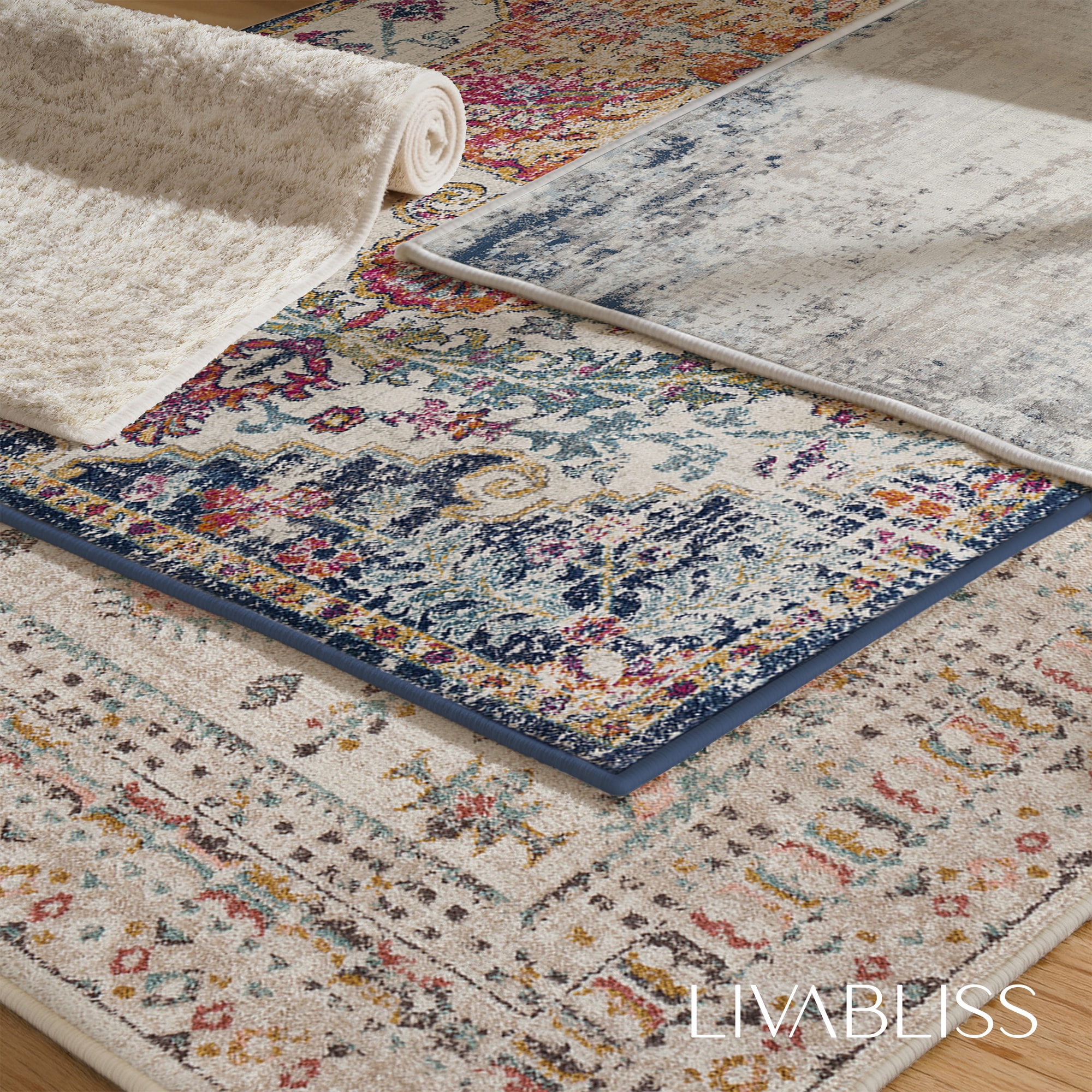 Livabliss Teppich »CUZCO« rechteckig 7 mm Höhe Orient-Optik, Vintage Design, Boho Stil, Kurzflor, Wohnzimmer