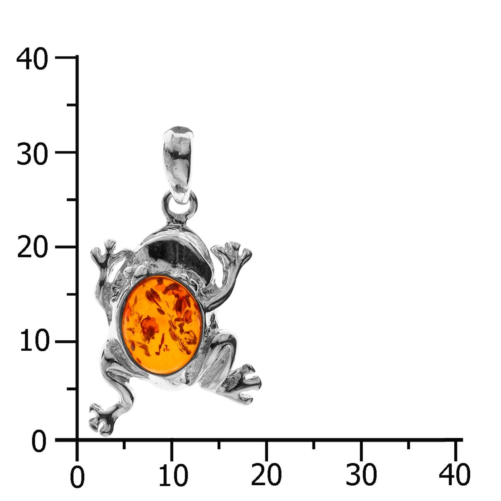 OSTSEE-SCHMUCK Kettenanhänger »- Frosch - Silber 925/000 - Bernstein«