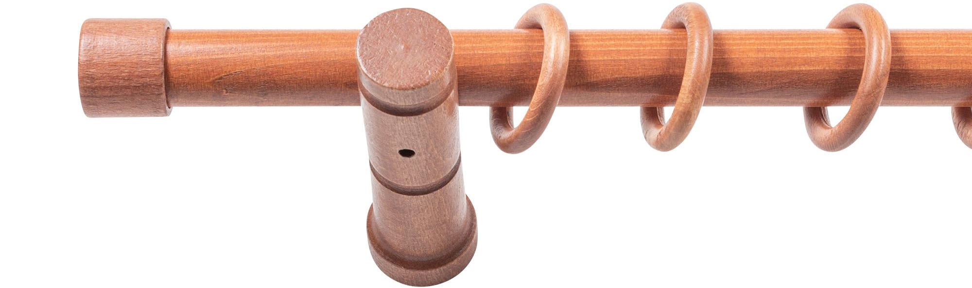 SN DECO GROUP Gardinenstange »Cafiro« 1 läufig-läufig Fixmaß 28 mm, Holz, verschiedene Längen und Farben, Komplettset