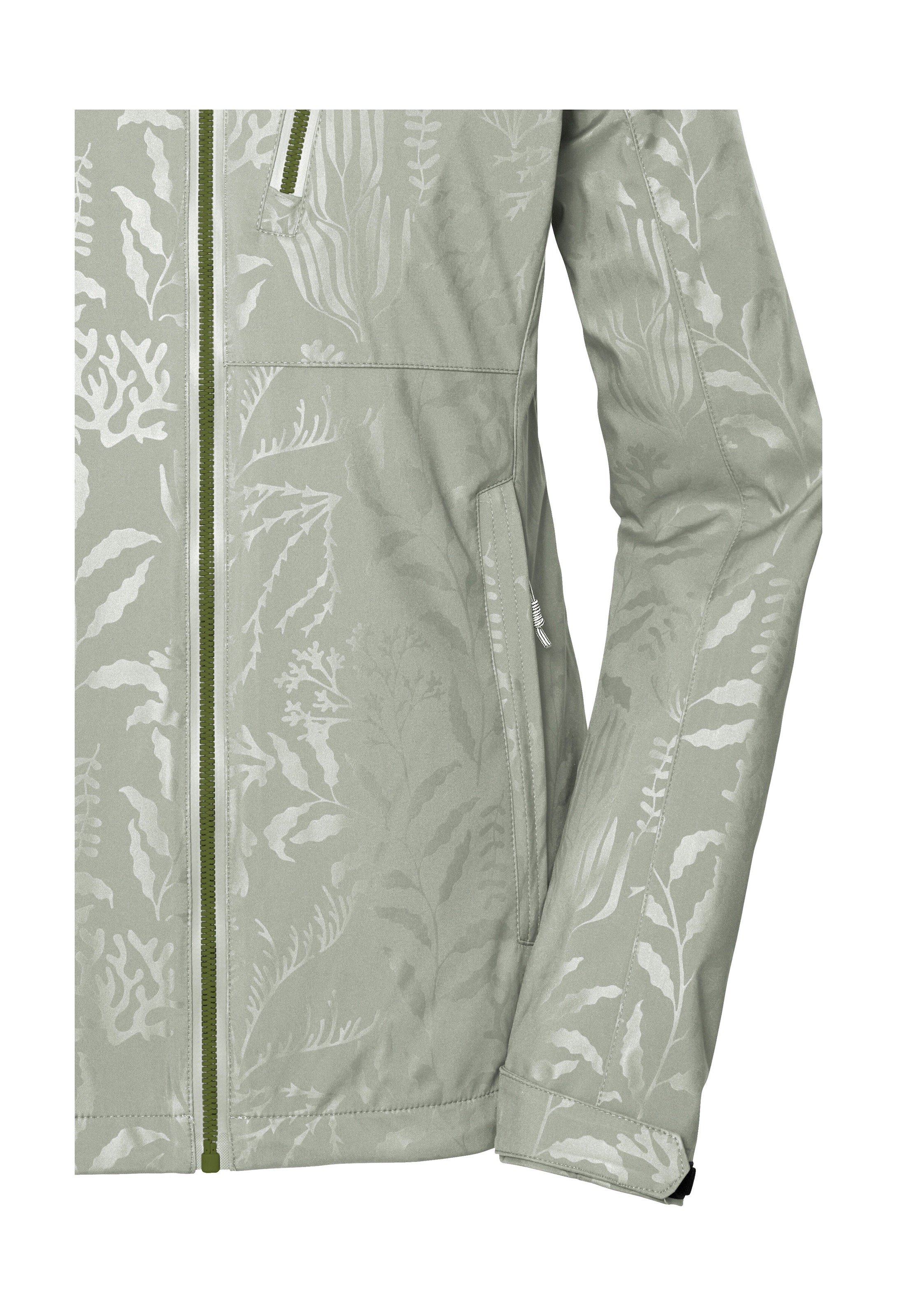 Killtec Softshelljacke »KOS 122 WMN SFTSHLL JCKT FLORAL« Softshelljacke: Wind- und wasserdicht, atmungsaktiv, Kapuze abzippbar