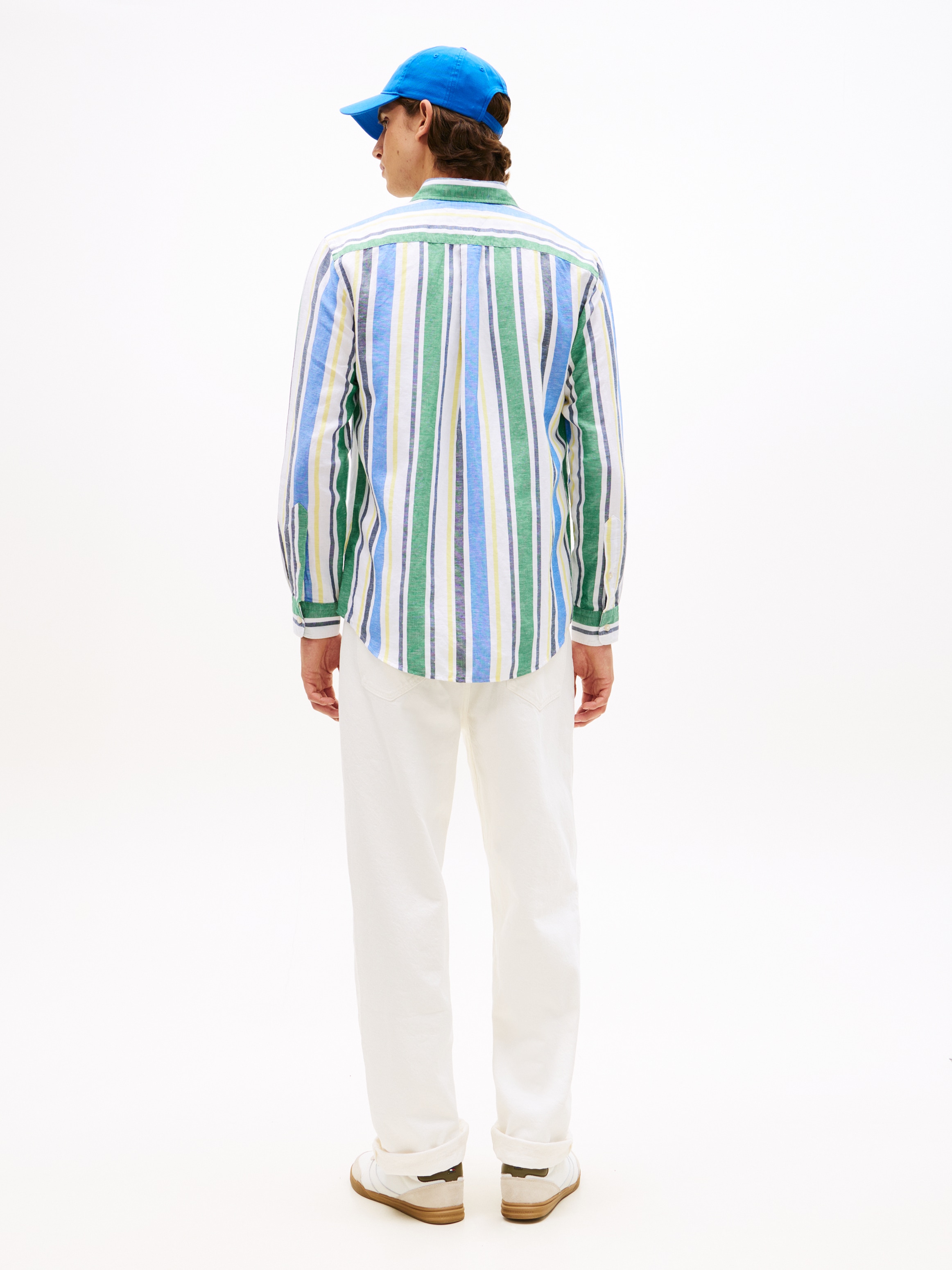 Tommy Hilfiger Langarmhemd »LINEN BLEND BOLD STRIPE« regular fit, Leinenmix, mit Streifen