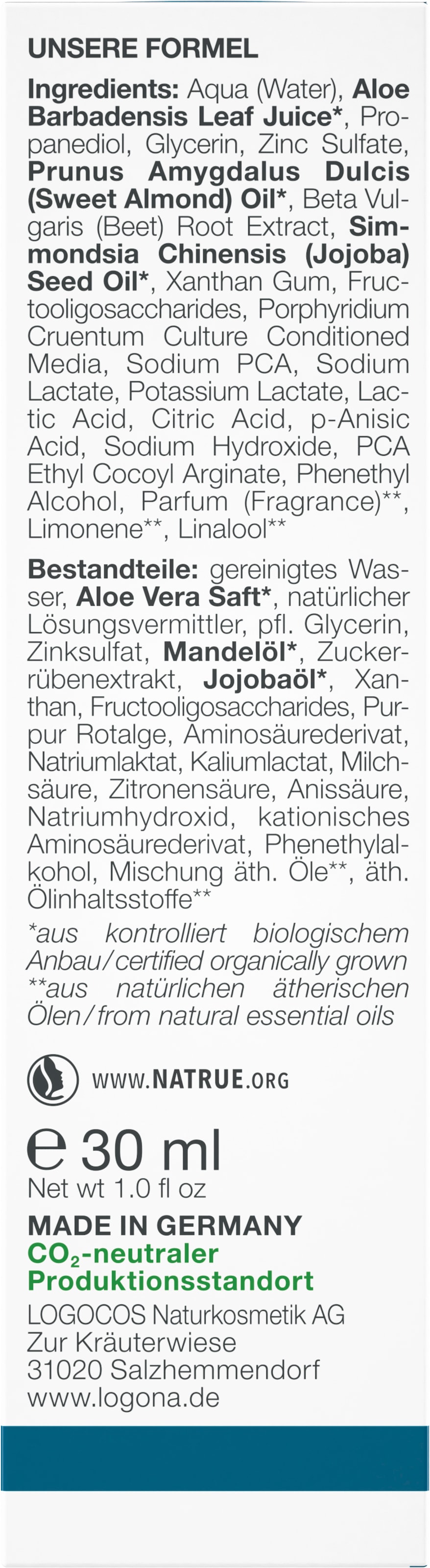 LOGONA Gesichtsserum »med Couperose Feuchtigkeits-Serum Tag & Nacht, 30 ml« Gesichtsserum, für anspruchsvolle Haut und alle Hauttypen, vegan