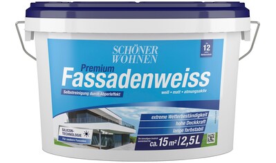 SCHÖNER WOHNEN FARBE Fassadenfarbe »Premium-Fassadenweiss«