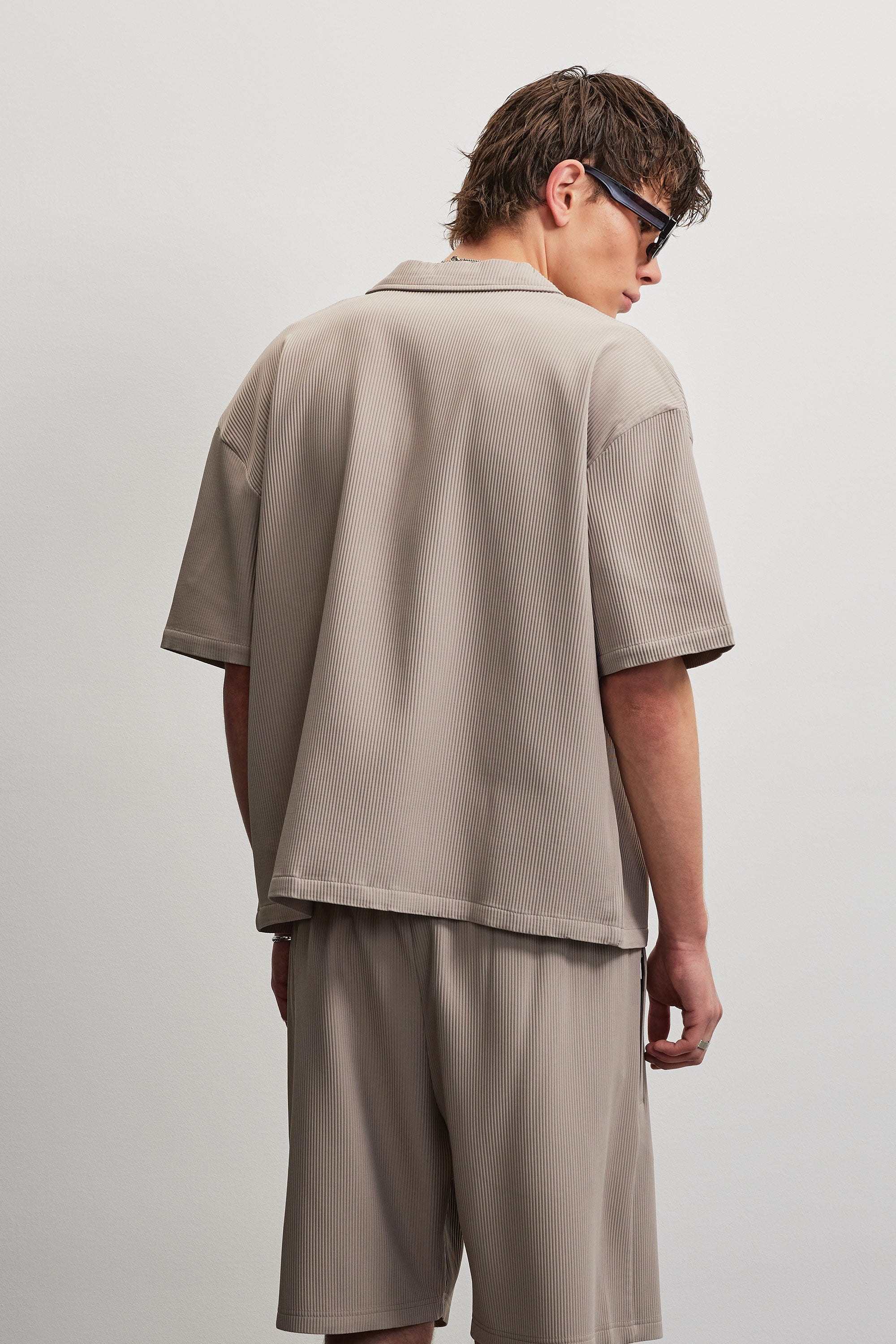 PEGADOR Kurzarmhemd »TROY PLISSEE SUMMER SHIRT« Baumwollmischung, regular fit