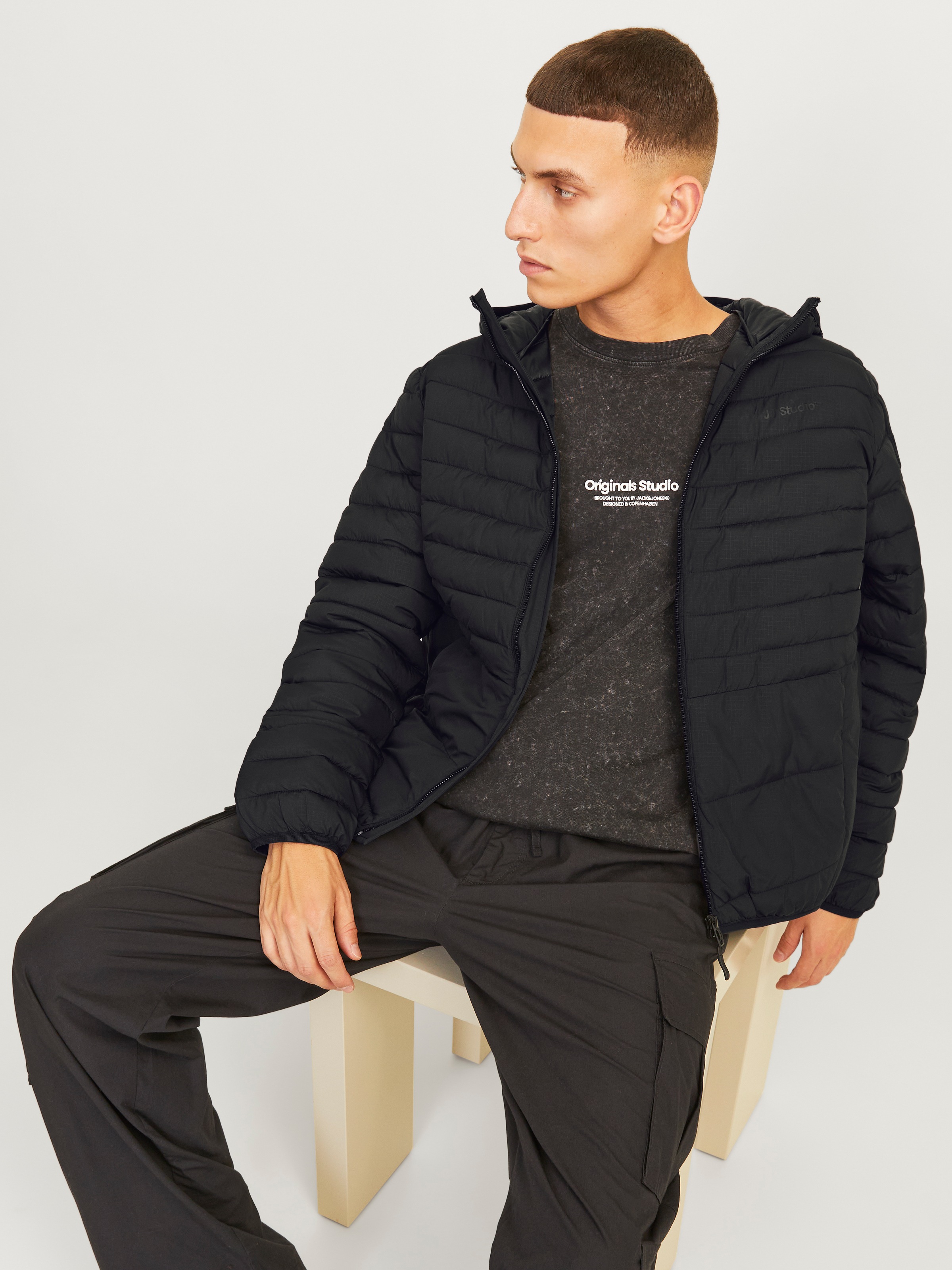 Jack & Jones Steppjacke »JJESTATE PACKABLE PUFFER HOOD NOOS«, mit Kapuze, mit Kapuze