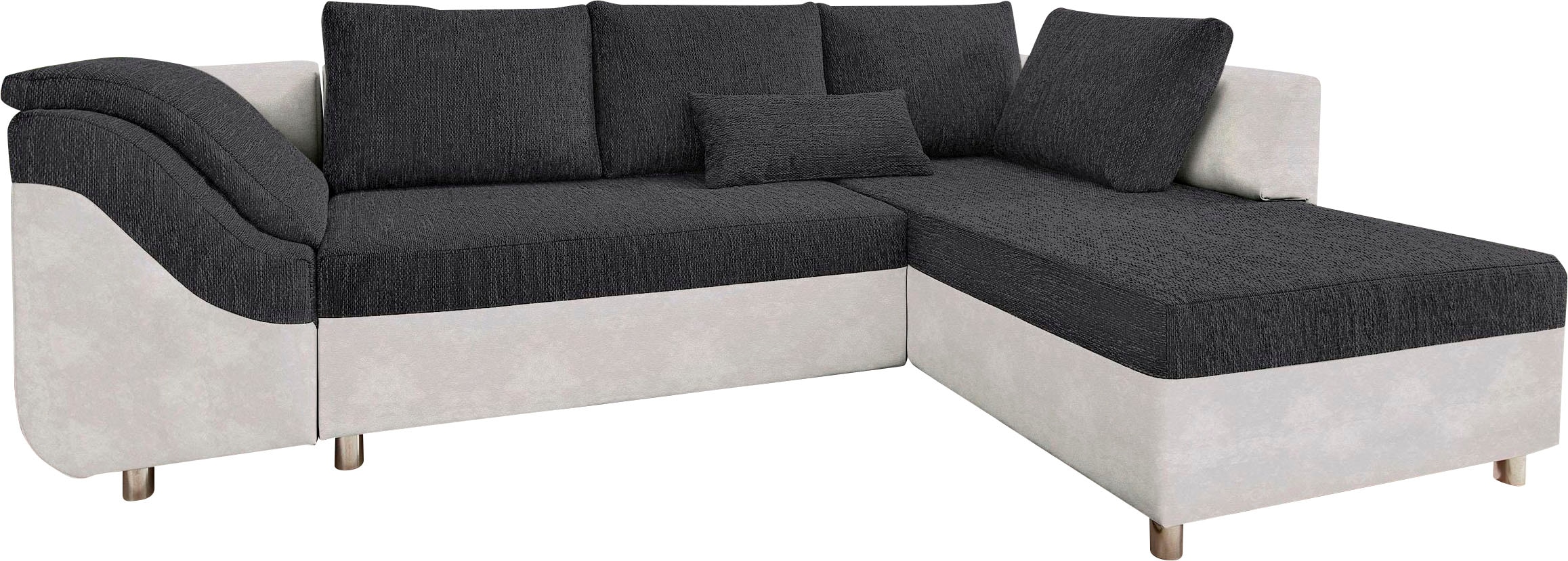 COLLECTION AB Ecksofa Sally L-Form, mit und ohne Bettfunktion, inklusive loser Rücken- und Zierkissen