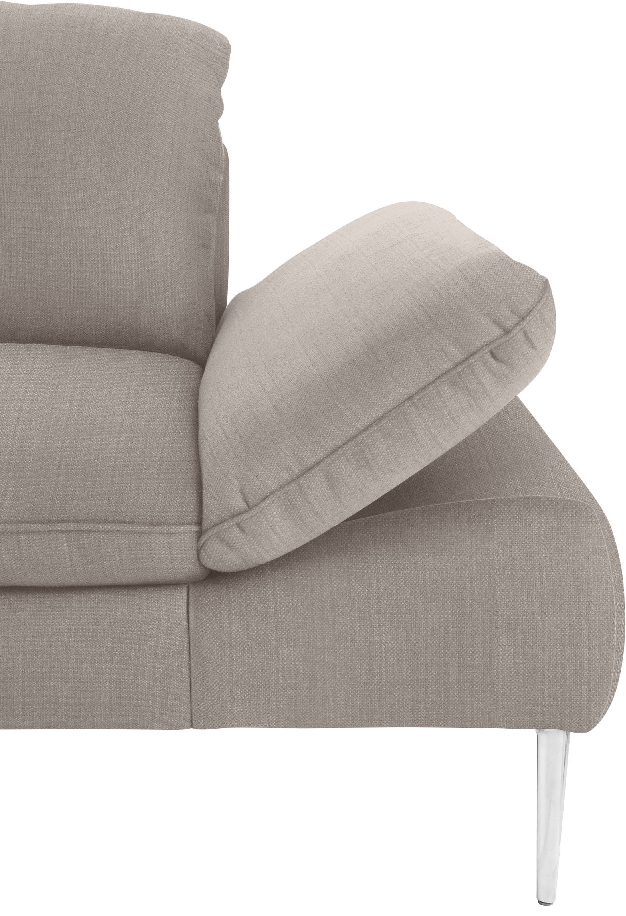 W.SCHILLIG 2-Sitzer »enjoy&MORE«, mit Sitztiefenverstellung, Füße silber matt, Breite 202 cm