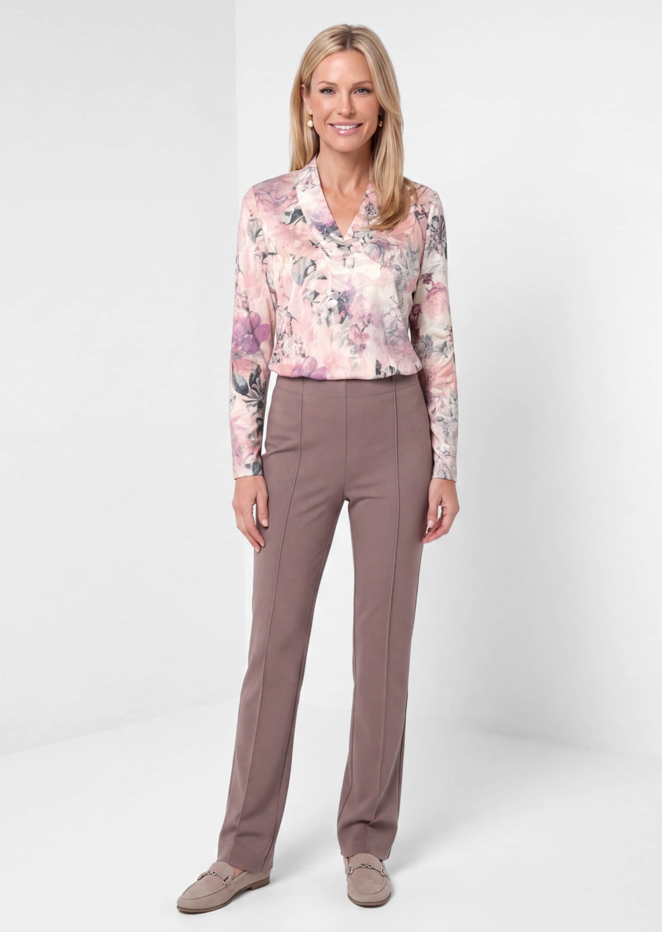 GOLDNER Schlupfhose »Jerseyhose CARLA aus Flanell«  Eingriffstaschen an den Seiten