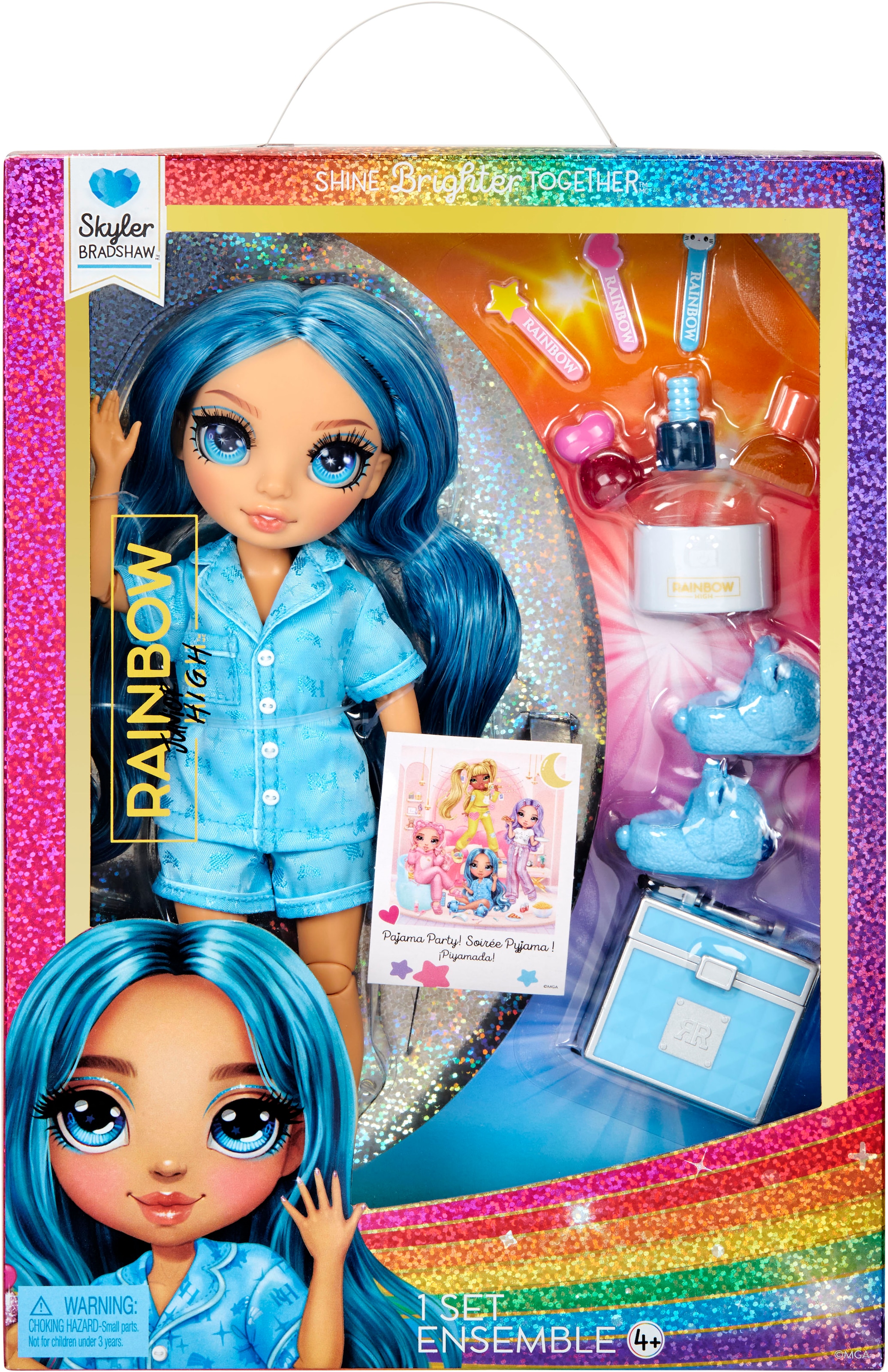 RAINBOW HIGH Anziehpuppe »Junior High PJ Party Fashion Doll Skyler (Blue)«