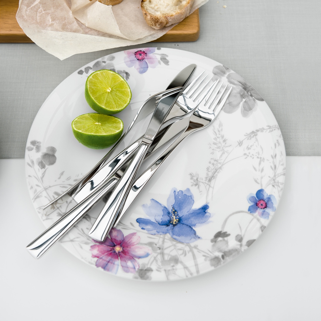 Villeroy & Boch Speiseteller »Speiseteller Mariefleur Gris Basic ø 26,8 cm 6er Set bunt«