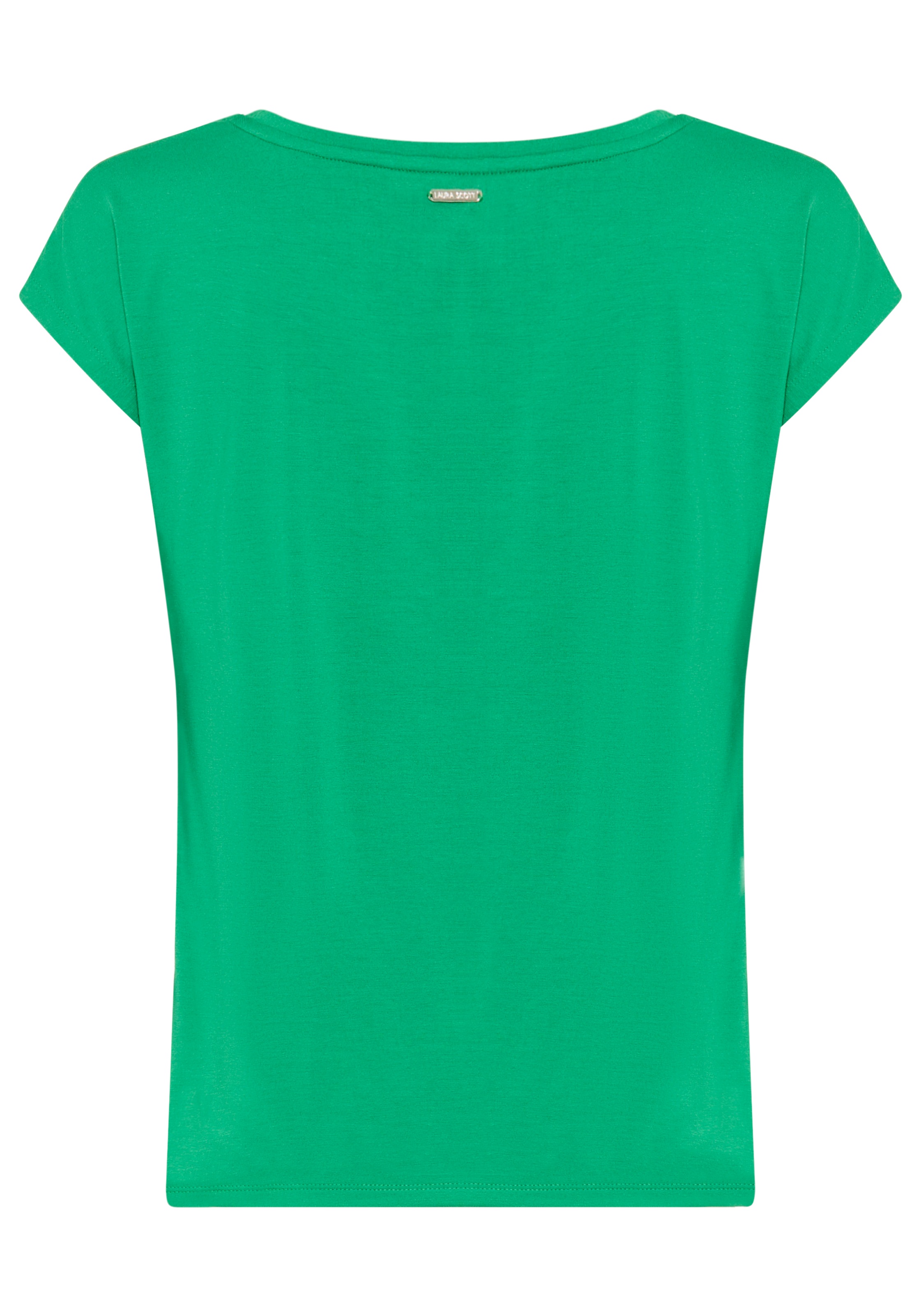 Laura Scott Shirtbluse »im Materialmix mit Satin, verschiedene Muster für jeden Geschmack,« femininer Stil, Rundhalsausschnitt, lockere Passform