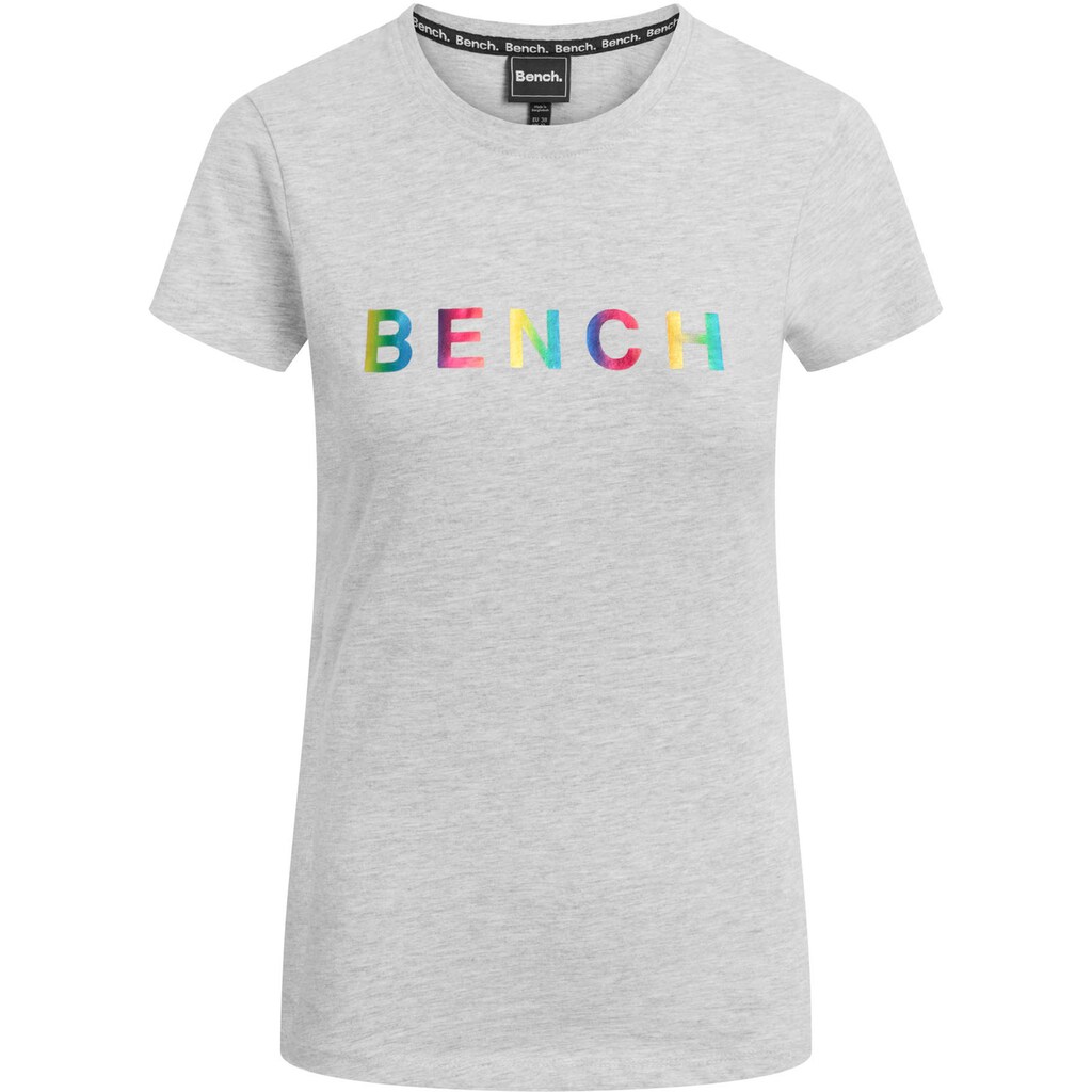 Bench. T-Shirt »MARLO«, mit Regenbogen-Logodruck