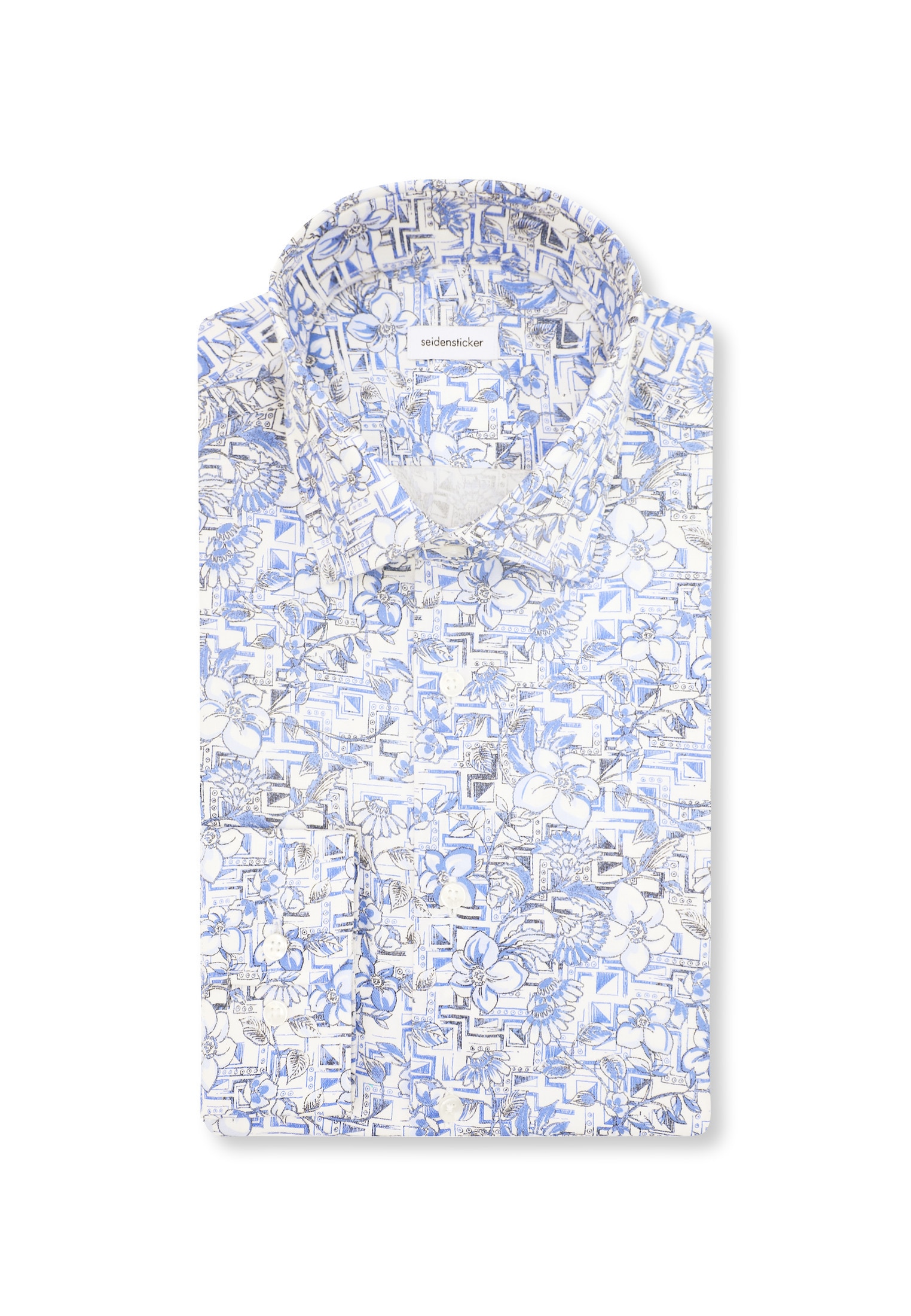 seidensticker Businesshemd »Slim« Slim 1/1 Kentkragen Floral