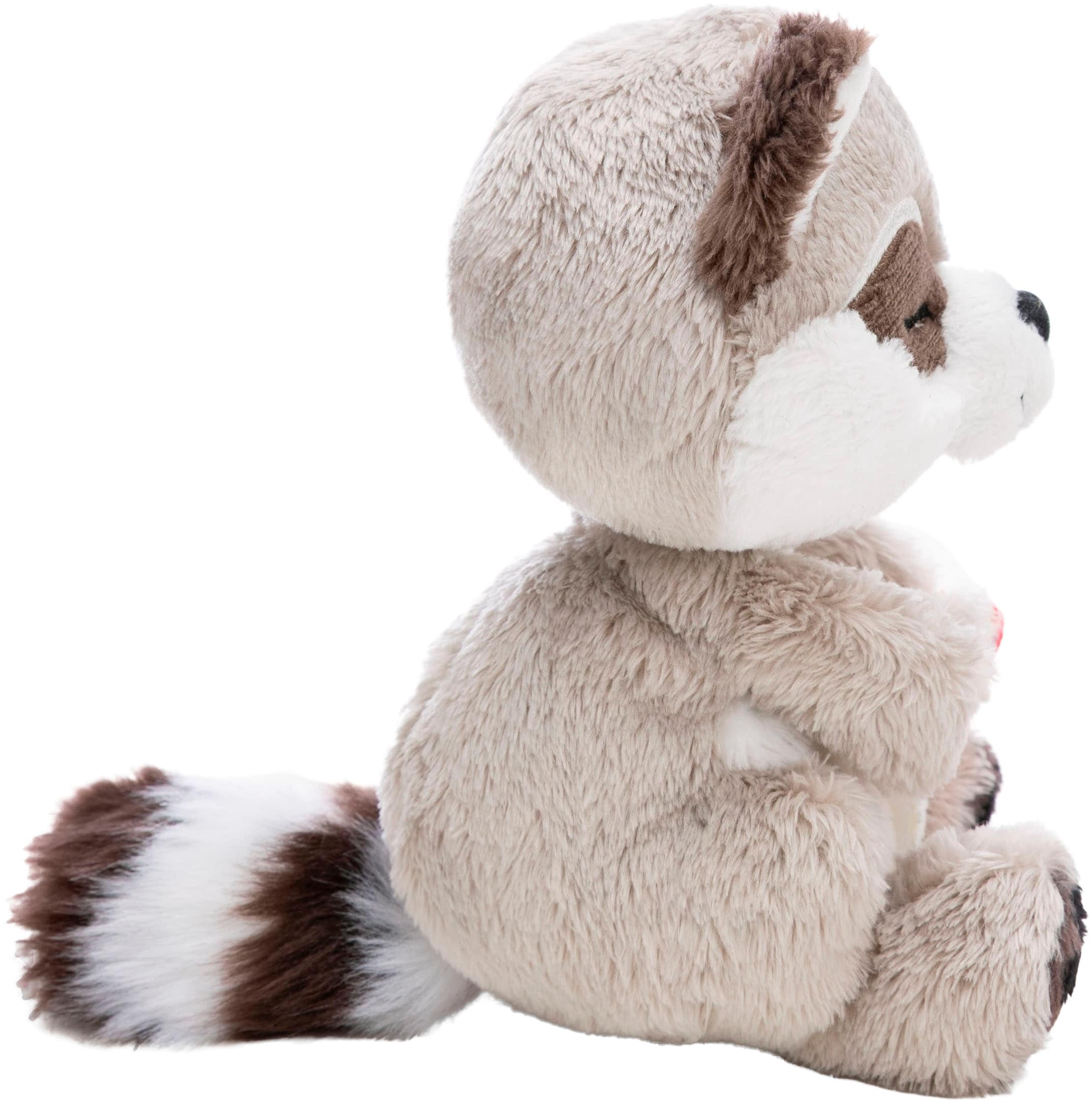 Nici Kuscheltier »Sleeping Pets, Waschbär mit Fliegenpilz schlafend im Körbchen«