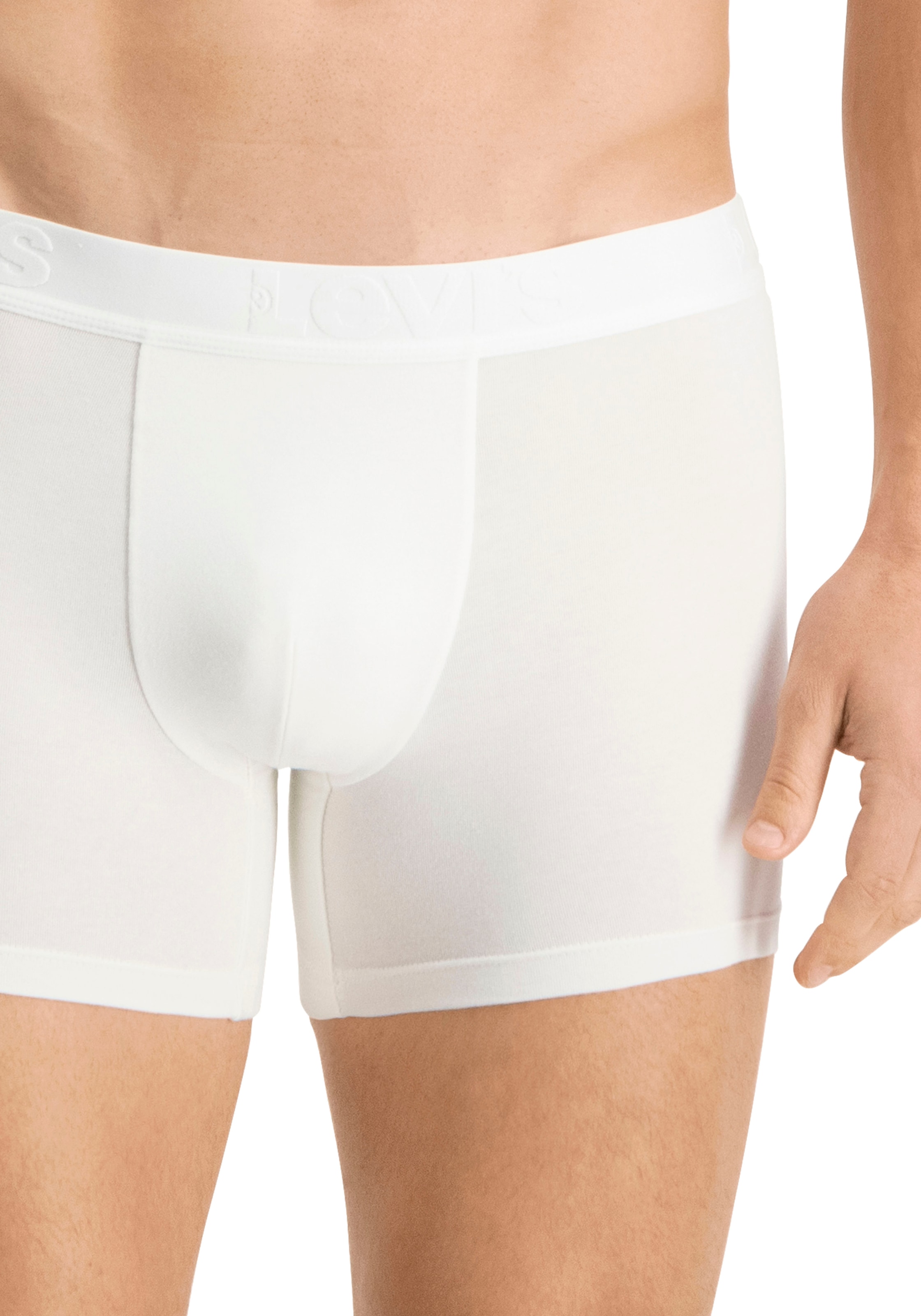 Levi's® Boxershorts »LEVIS MEN PREMIUM BOXER BRIEF 3P«, (3er Pack), mit breitem Logobund