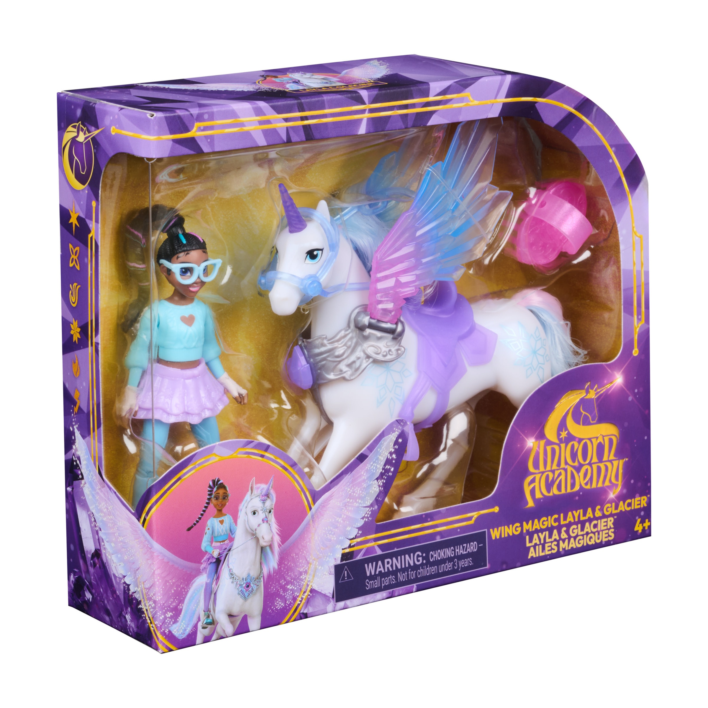 Spin Master Anziehpuppe »Unicorn Academy - Wing Magic Layla und Glacier Spielset«