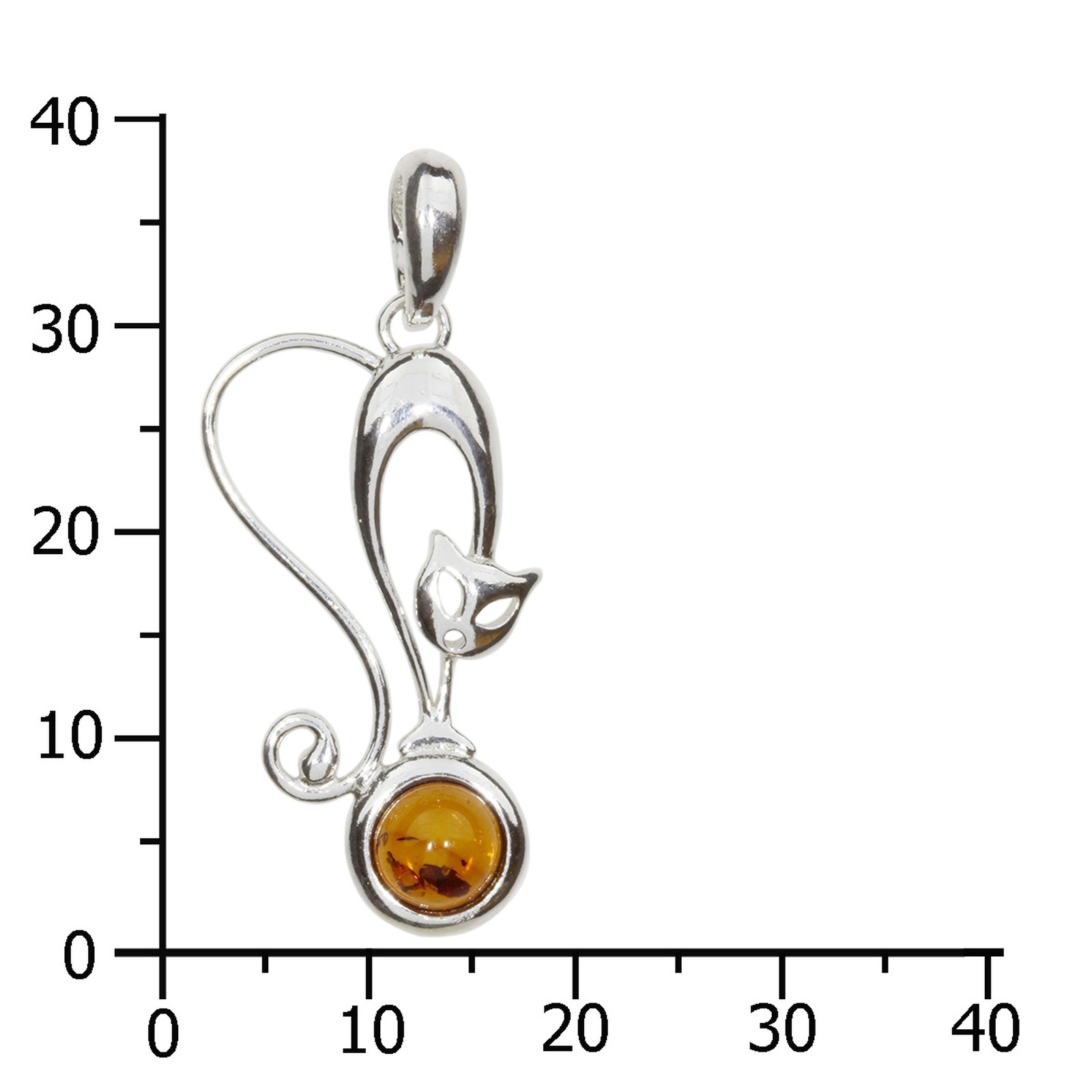 OSTSEE-SCHMUCK Kettenanhänger »- Katze - Silber 925/000 - Bernstein«