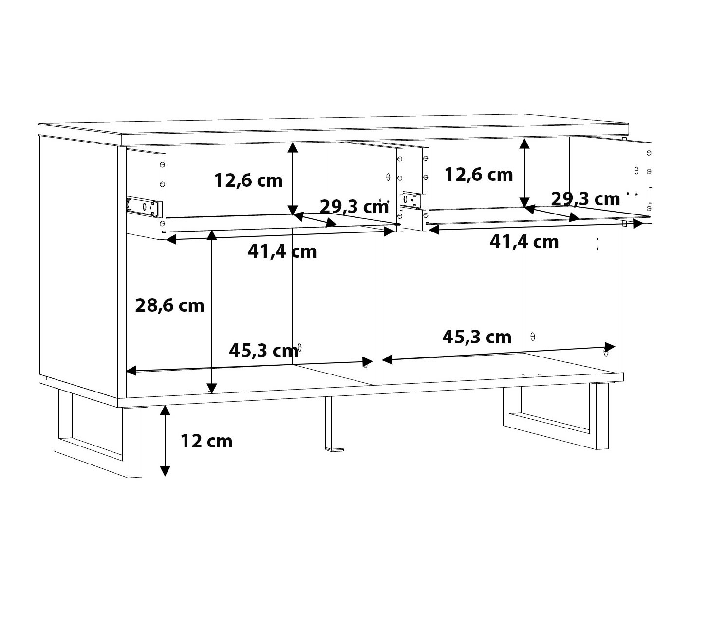 FORTE TV-Schrank »Leokadia«, Breite ca. 95 cm