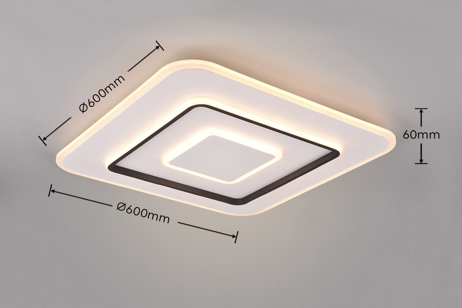 REALITY Leuchten LED Deckenleuchte »JORA, Deckenlampe Schlafzimmer mit Sleep Timer, Nachtlicht, dimmbar,« LED-Board 1 Stk. warmweiß - kaltweiß Lichtfarbe einstellbar CCT, Memoryfunktion, inkl Fernbedienung