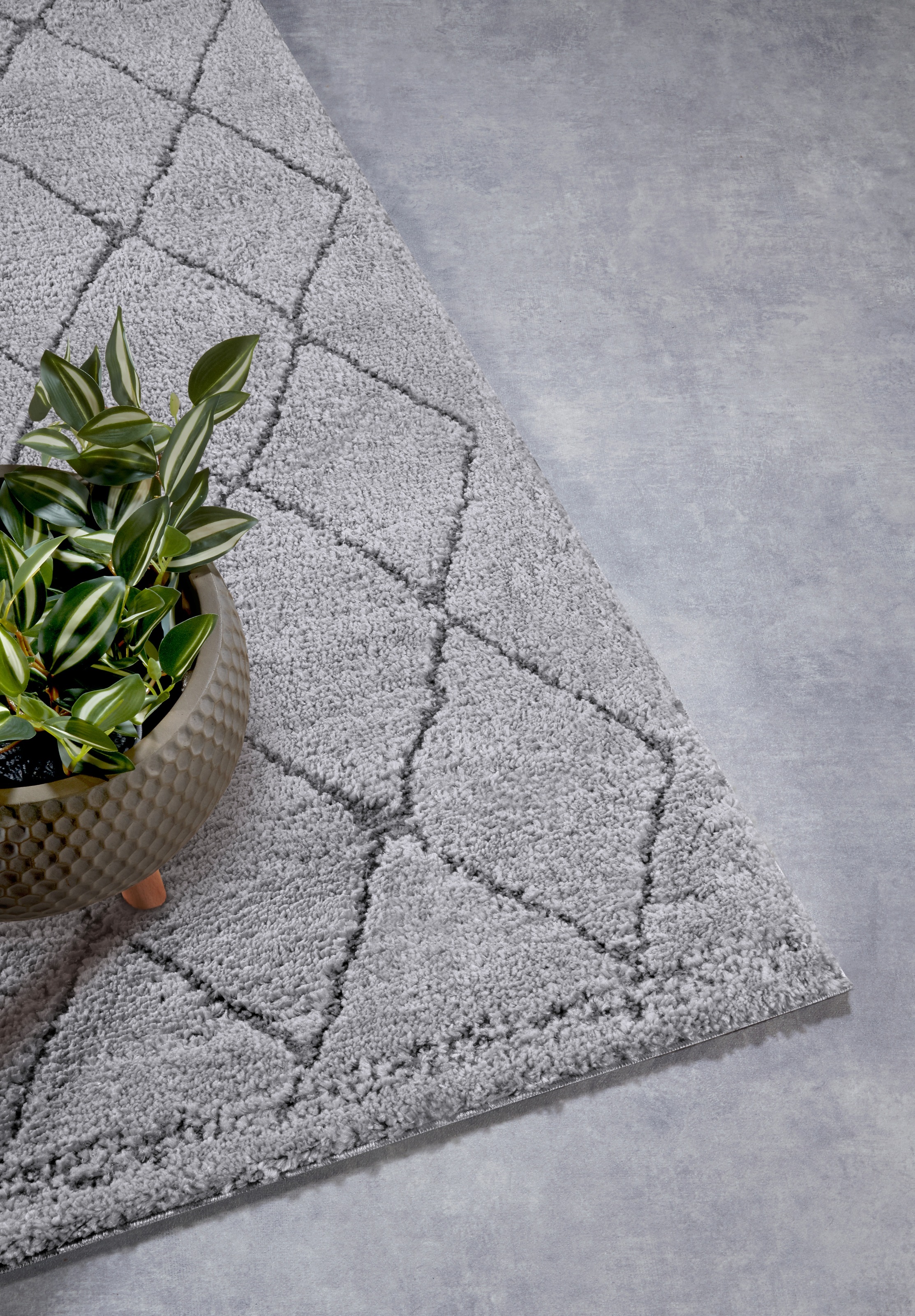 ELLE DECORATION Designteppich »Perrotin«, rechteckig, 18 mm Höhe, Läufer, Shaggy, flauschig, weich, Langflor, modern, Hoch Tief Effekt