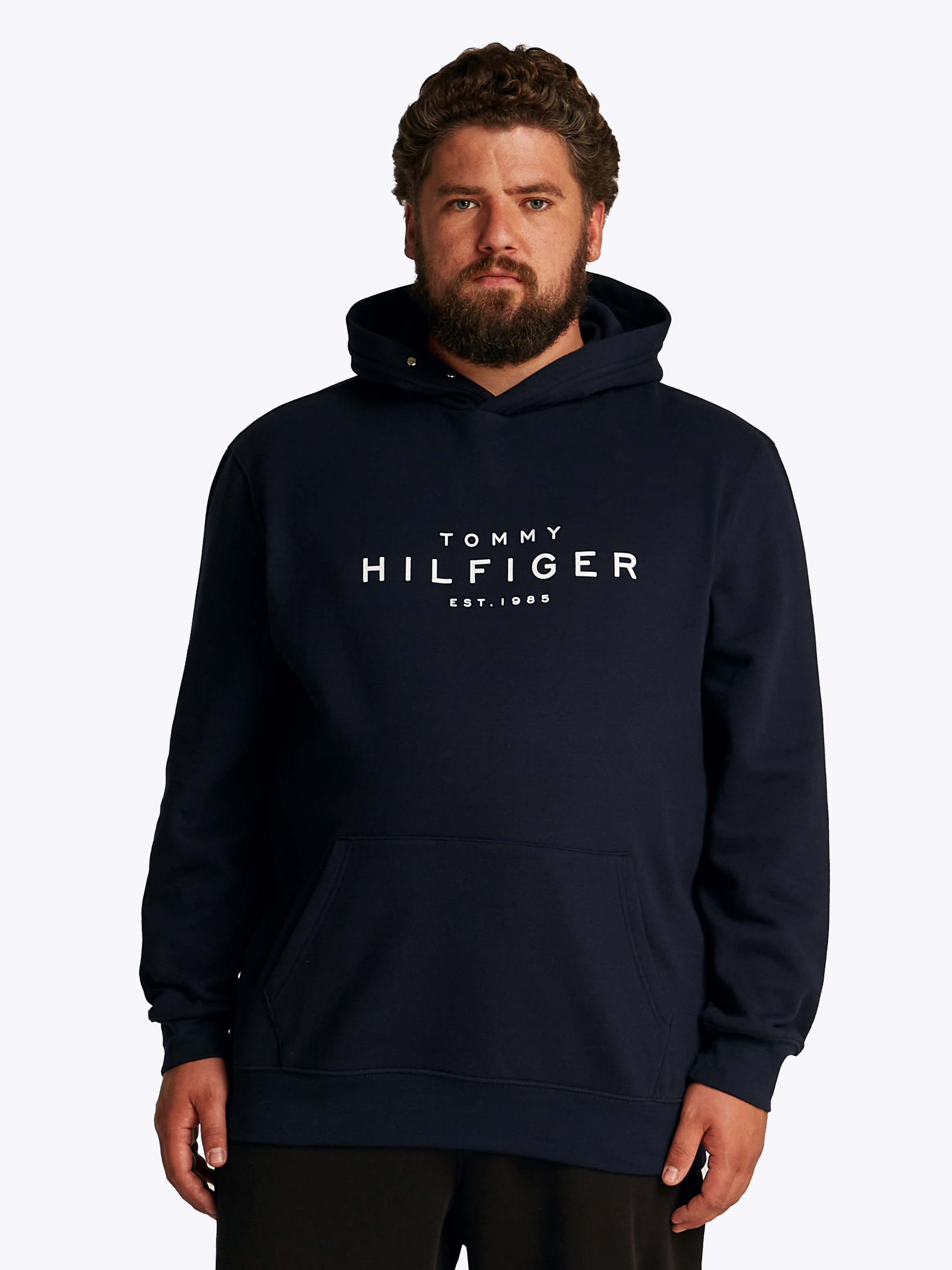 TOMMY HILFIGER Big & Tall Sweatshirt »BT-TOMMY HILFIGER HOODY-B«, in Großen Größen, Logostickerei