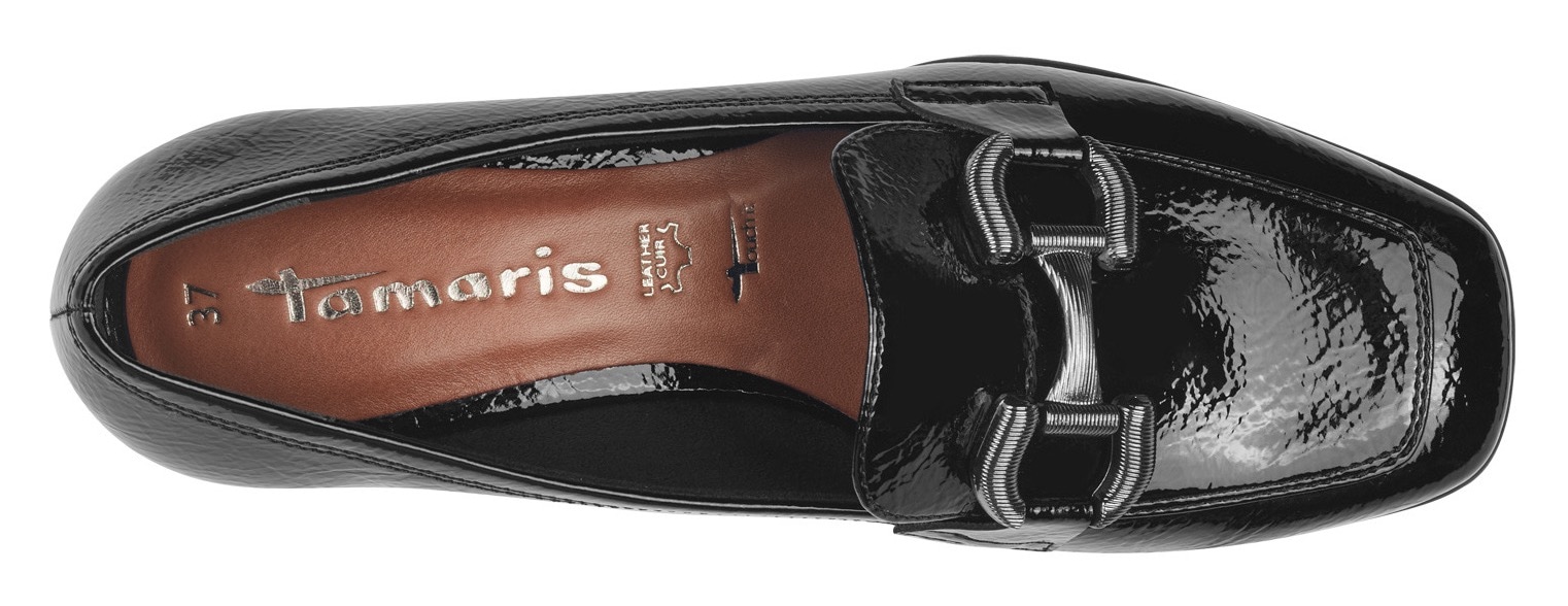 Tamaris Slipper, Blockabsatz, Pumps, Businessschuh mit modischer Zierspange