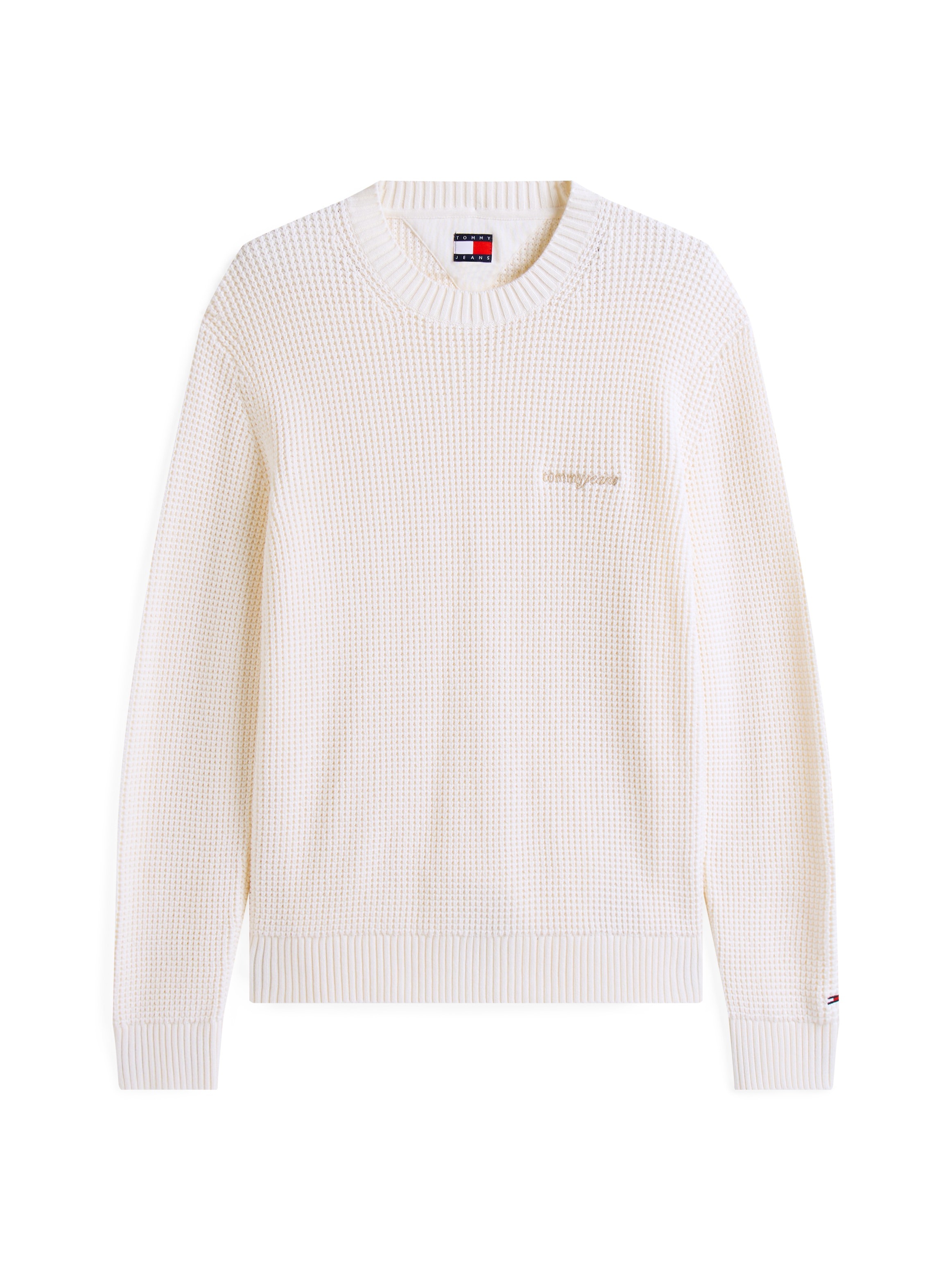 Tommy Jeans Strickpullover »TJM SCRIPT CHUNKY«, Regular Fit, Rundhals