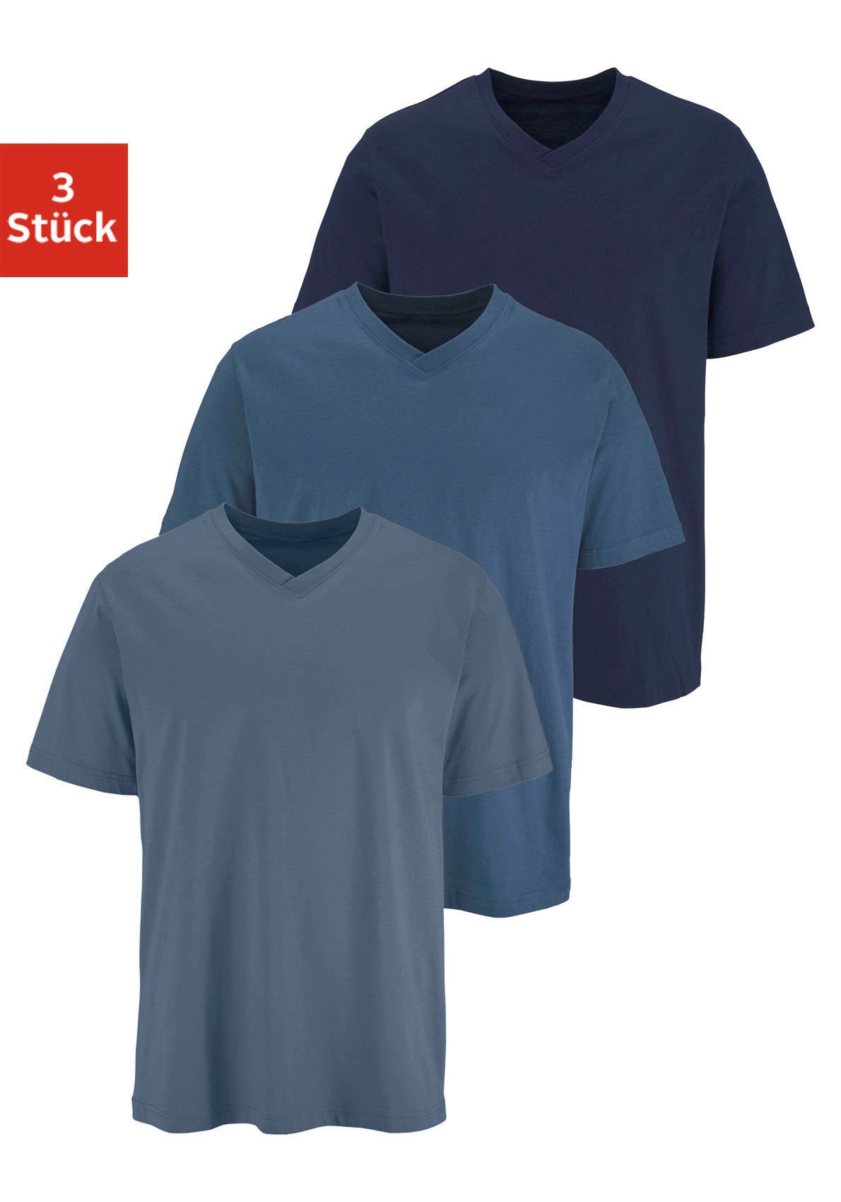 bei (Packung, V-Ausschnitt Baumwolle, aus online St.), 3 OTTO Unterziehshirt, mit T-Shirt bestellen Unterhemd, H.I.S