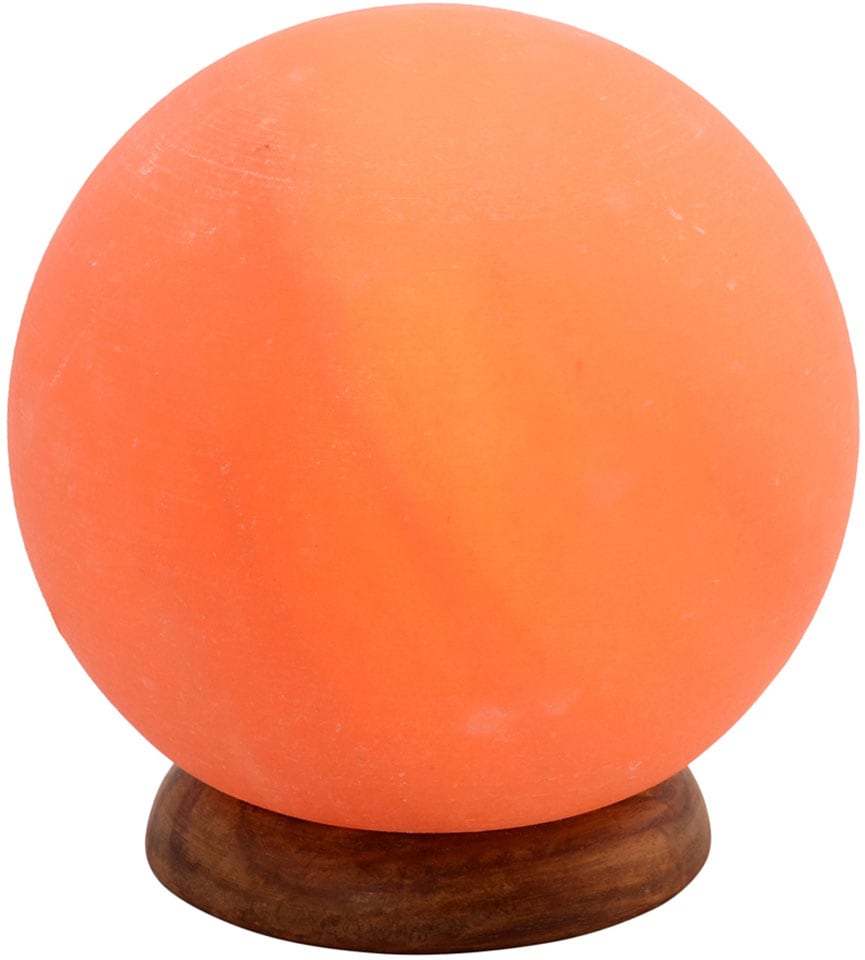 Himalaya Salt Dreams Salzkristall-Tischlampe »Planet« E14 1 Stk. Warmweiß Handgefertigt aus Salzkristall - jeder Stein ein Unikat in orange, Größe...