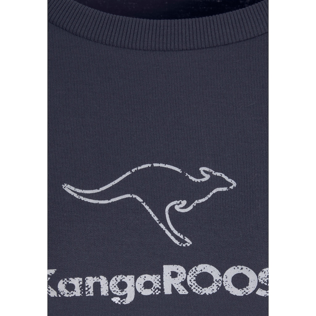 KangaROOS Sweatshirt, mit Kontrastfarbenem Logodruck