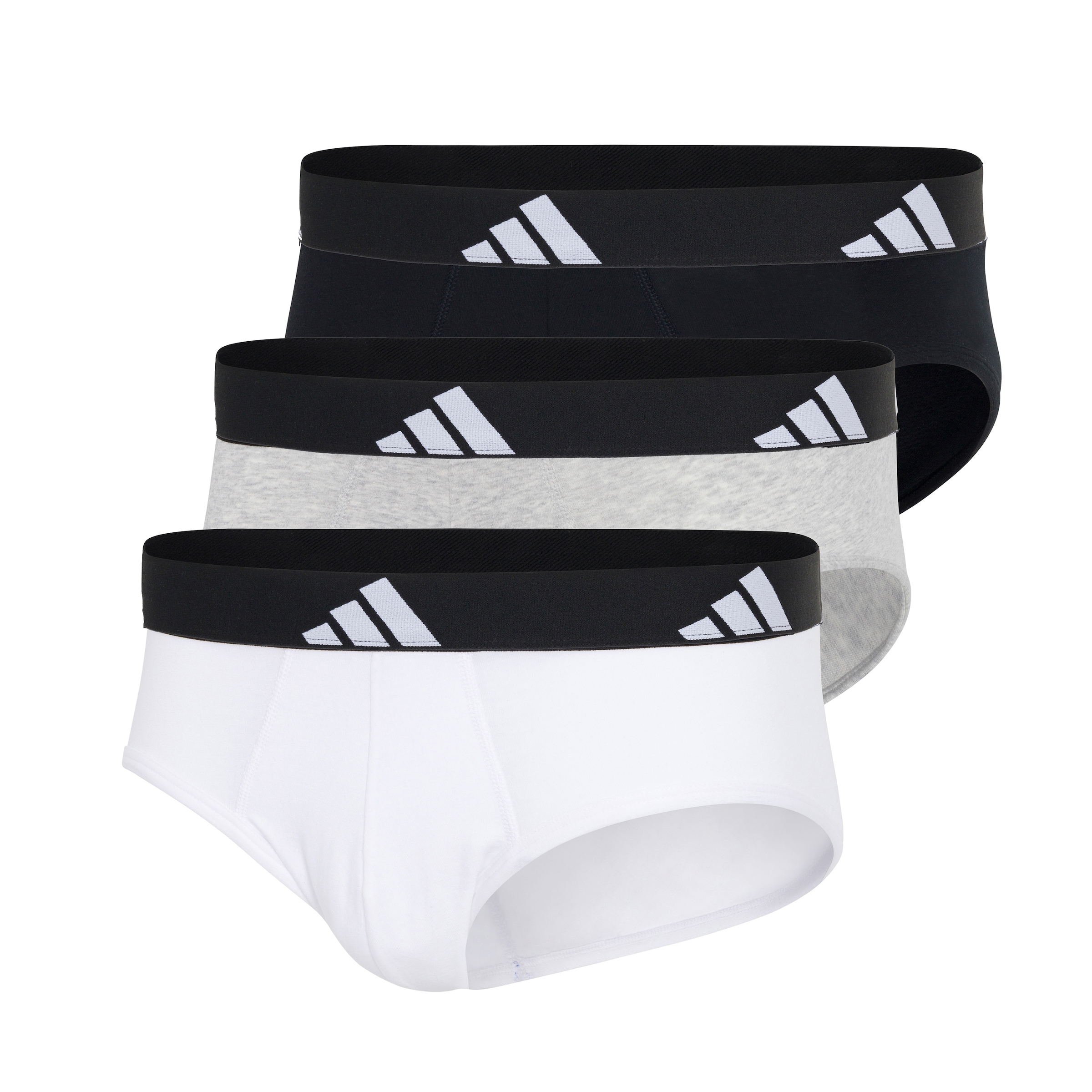 adidas Sportswear Slip »Active Flex Cotton« 3er Pack,  elastisch, Logo-Bund, scheuerfreies Tragegefühl, ohne Eingriff