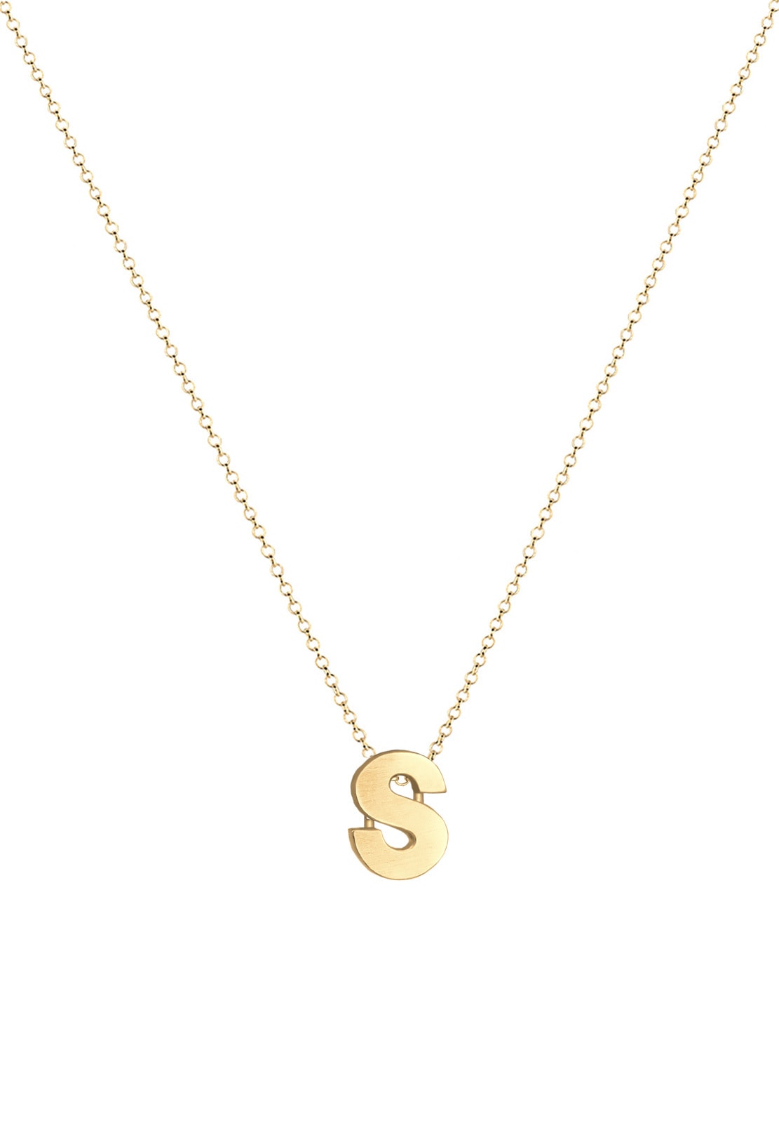 Elli Kette mit Anhänger »Halskette Buchstabe S Initialen 925 Sterling Silver«