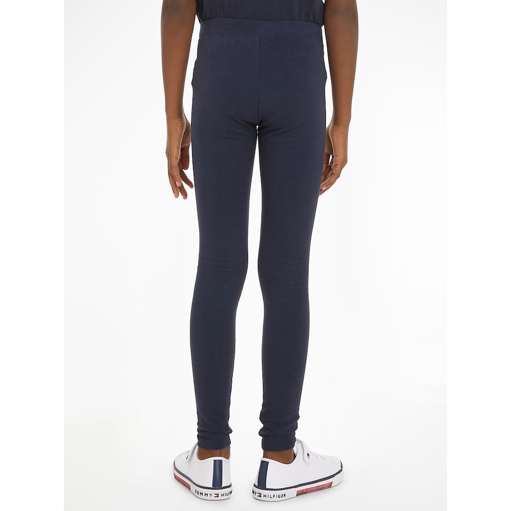 Tommy Hilfiger Leggings »ESSENTIAL LEGGING«, mit Tommy Hiflger Logo-Schriftzug auf dem linken Bein