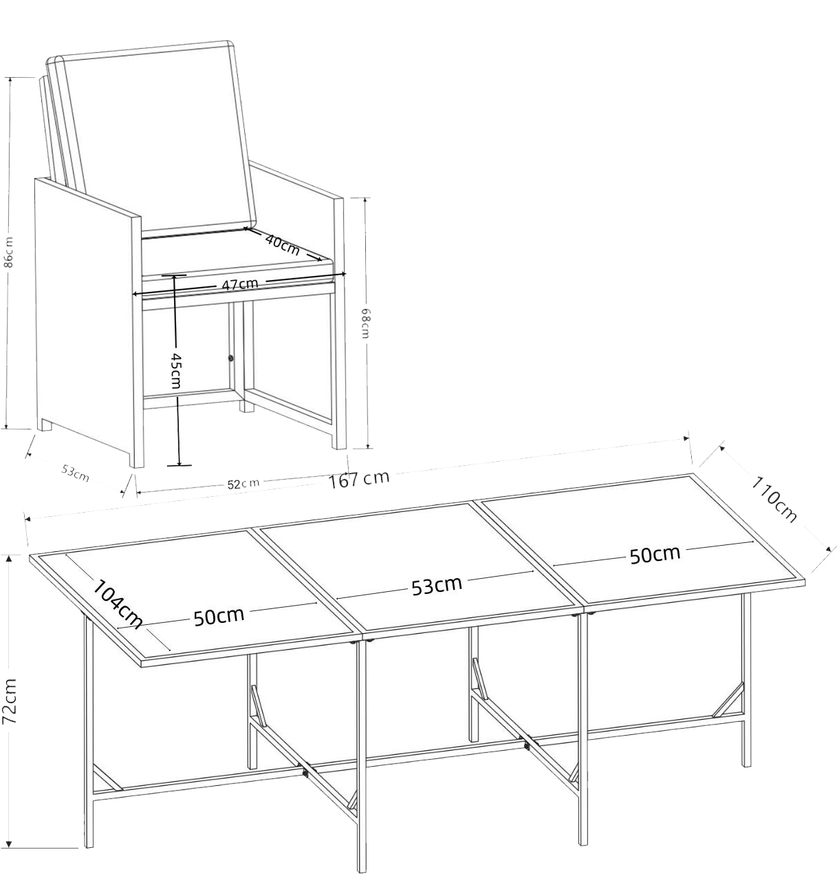 VCM Garten-Essgruppe »VCM 7-tlg Gartenmöbel Set | Sitzgruppe Essgruppe | 1xTisch, 6x Stühle | Tisch Maße ca. H. 72 x B. 170 x T. 110 cm | Rattan | Garten Set - Raloso«, (7 tlg., Raloso)