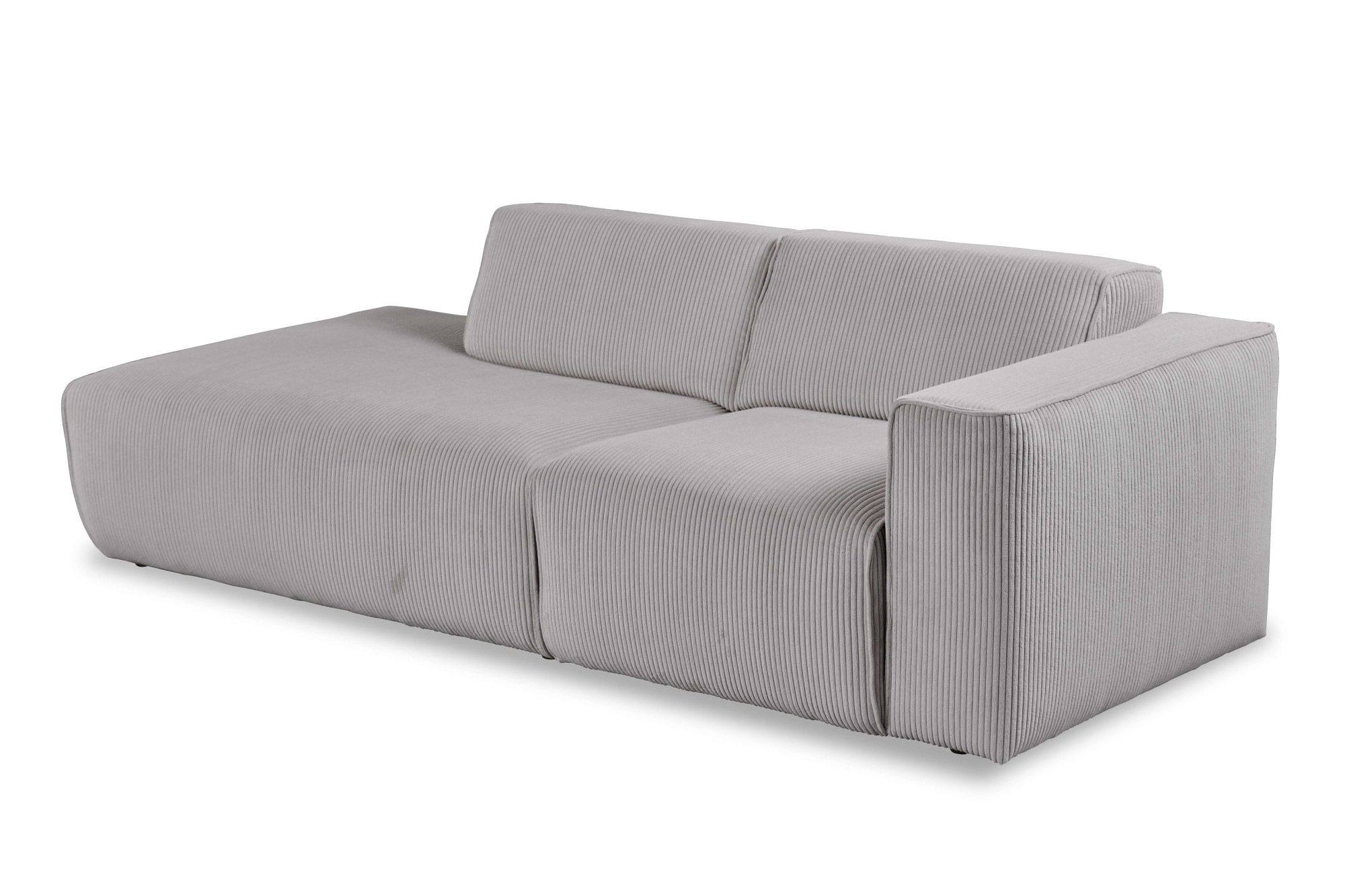 andas 2-Sitzer »Noord mit Kedernaht, Breite 227 cm«, Cord, Struktur, Webstoff, mit Wellenunterfederung, Massivholzrahmen