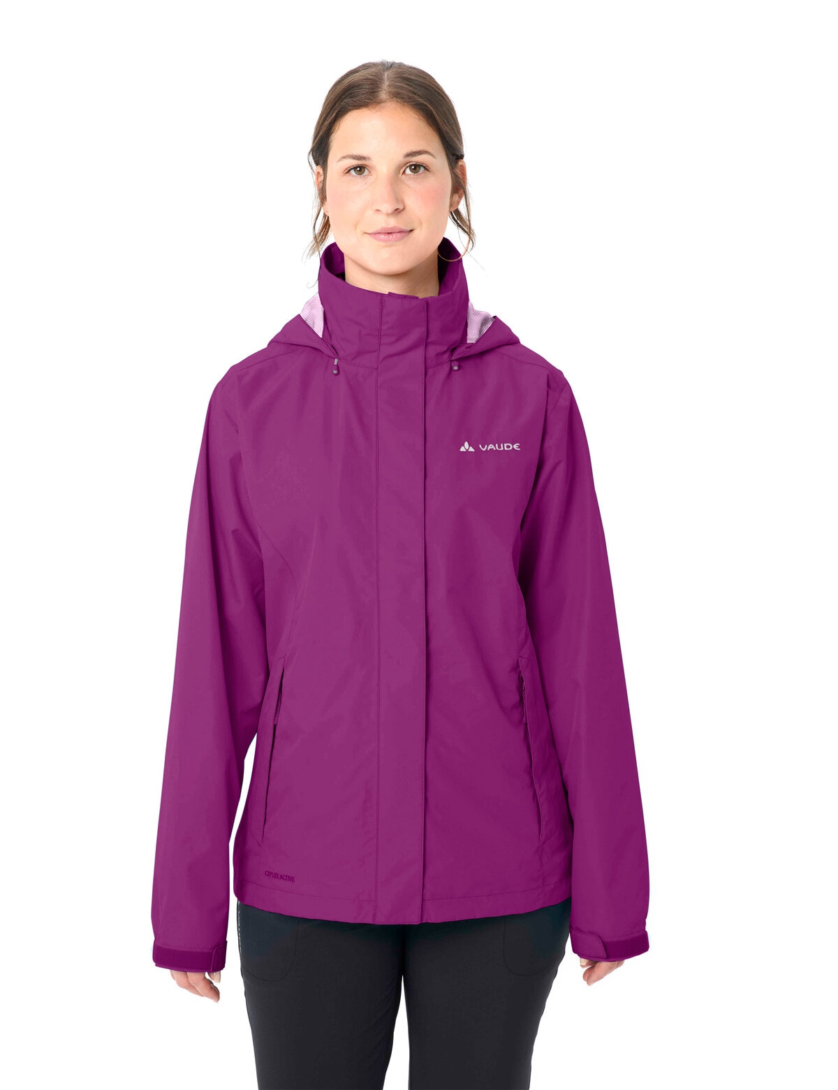 VAUDE Regenjacke »Women's Escape Light Jacket« mit Kapuze für Wandern und Trekking, atmungsaktives Material, wasserdicht