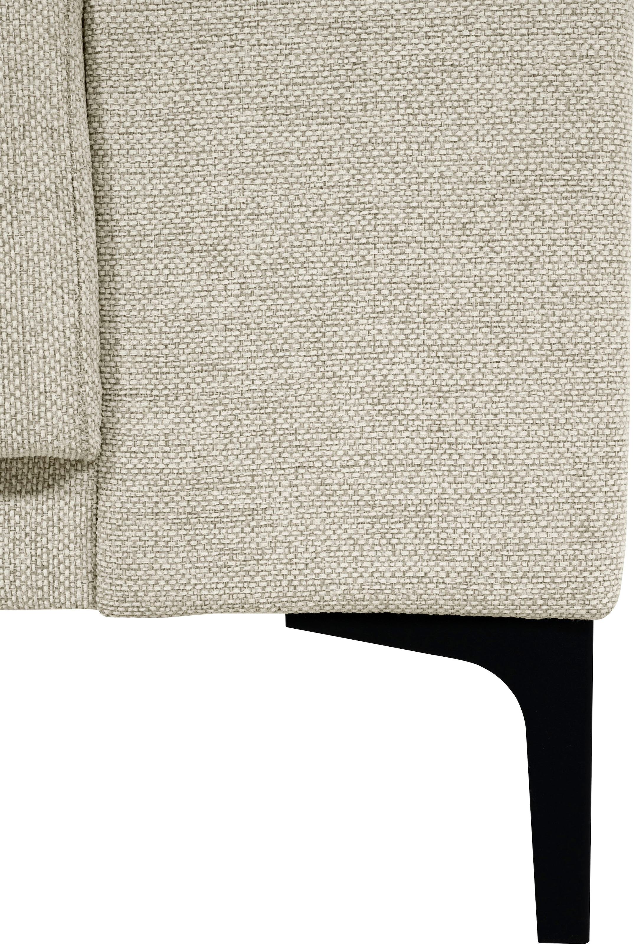 OTTO home 3-Sitzer »Xander« Breite 224 cm, Soft-Touch Chenille, schwarze Metallfüße